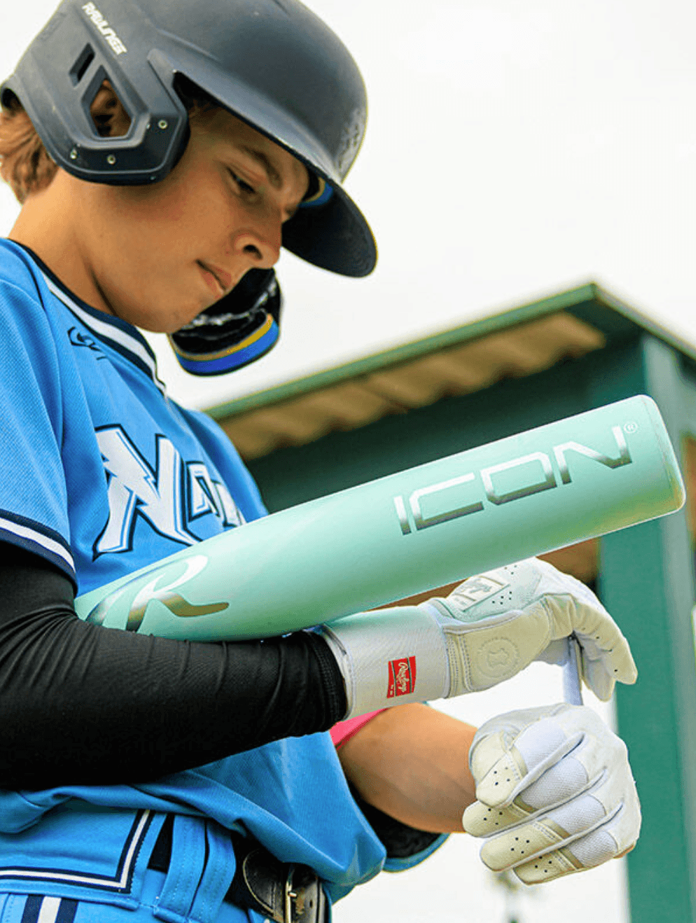 2026 Rawling Icon BBCOR Bat held by player