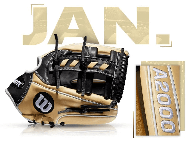 Wilson Glove of the Month features a stylish A2000 baseball glove, showcasing craftsmanship and quality.