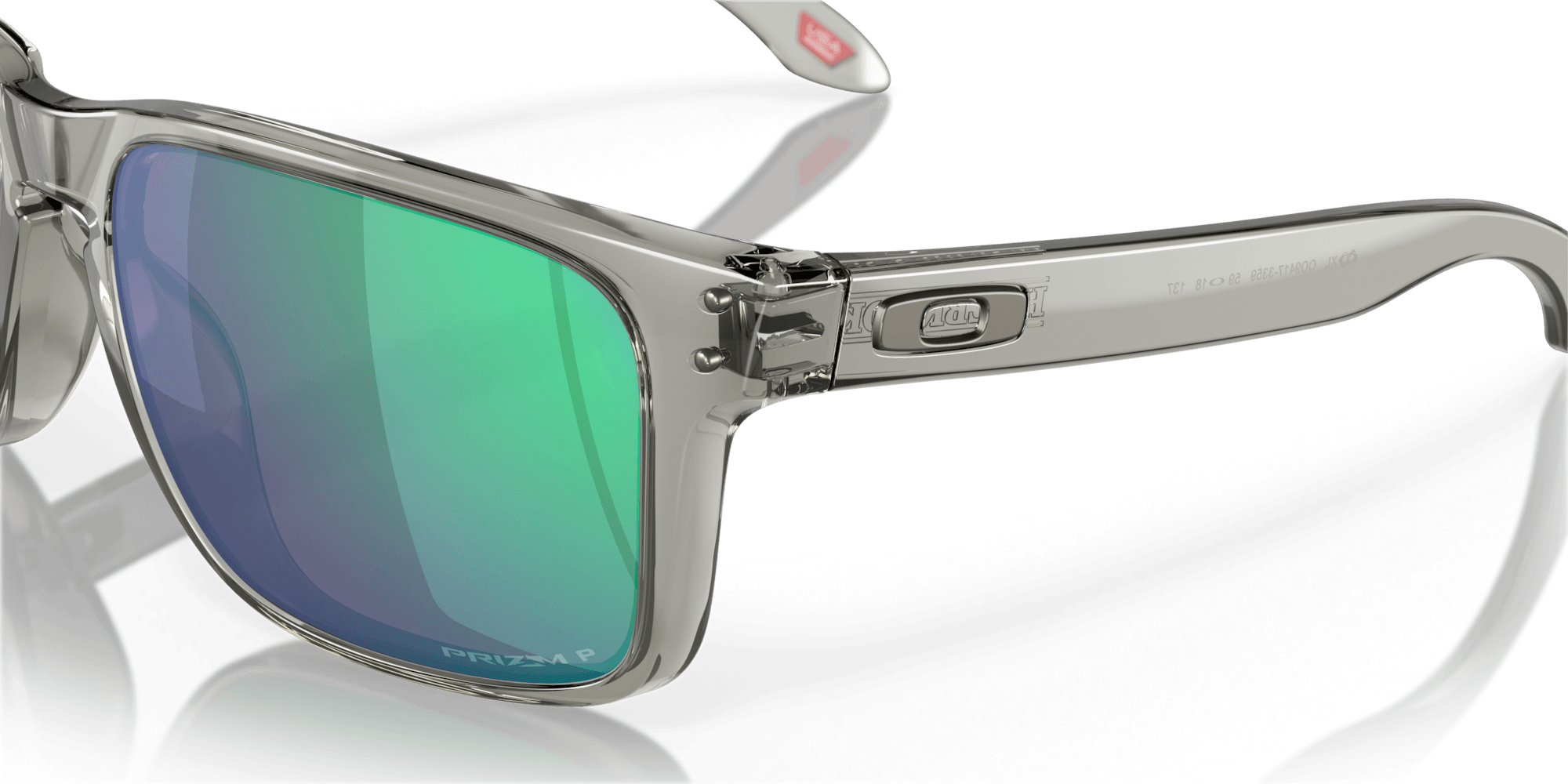 Oakley Holbrook XL sunglasses with gray ink frame and Prizm Jade polarized lenses, designed for larger faces.