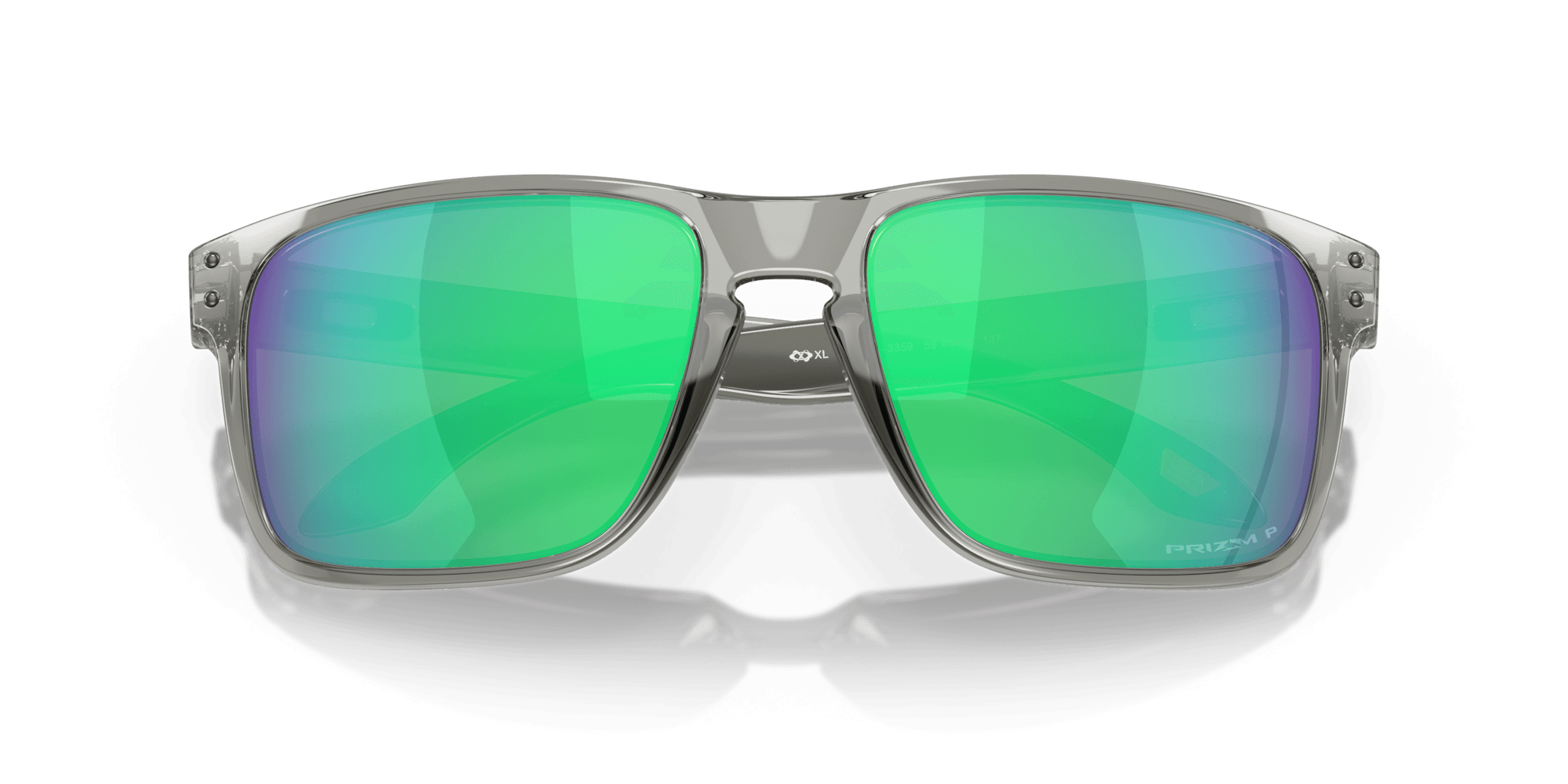 Oakley Holbrook XL sunglasses with gray ink frame and Prizm Jade polarized lenses, designed for medium to extra-large faces.