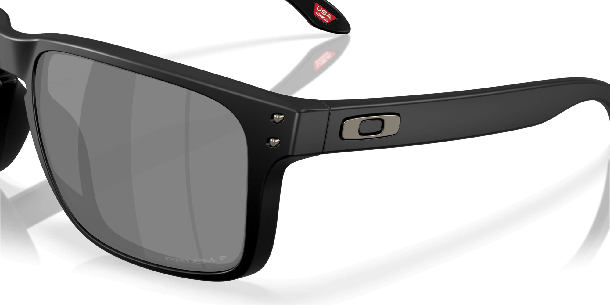 Oakley Holbrook XXL sunglasses in matte black frame with Prizm black polarized lenses for larger faces.