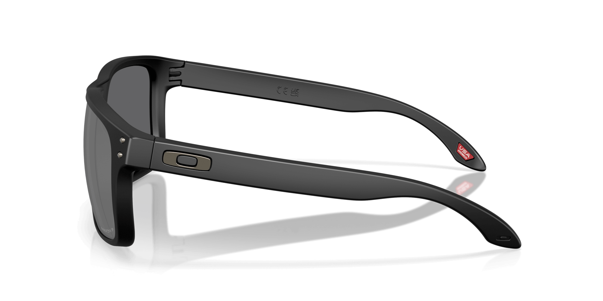 Oakley Holbrook XXL sunglasses in matte black, featuring Prizm black polarized lenses, ideal for larger faces.