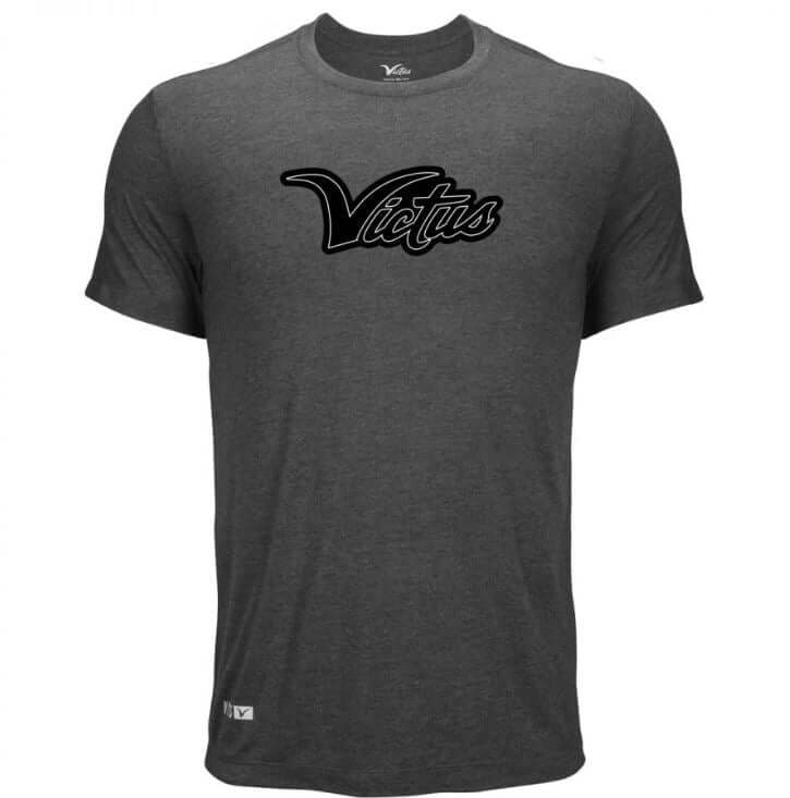 Victus The Brand Tee V-Fit Active Tee in charcoal with logo, ideal for comfort and performance in baseball.