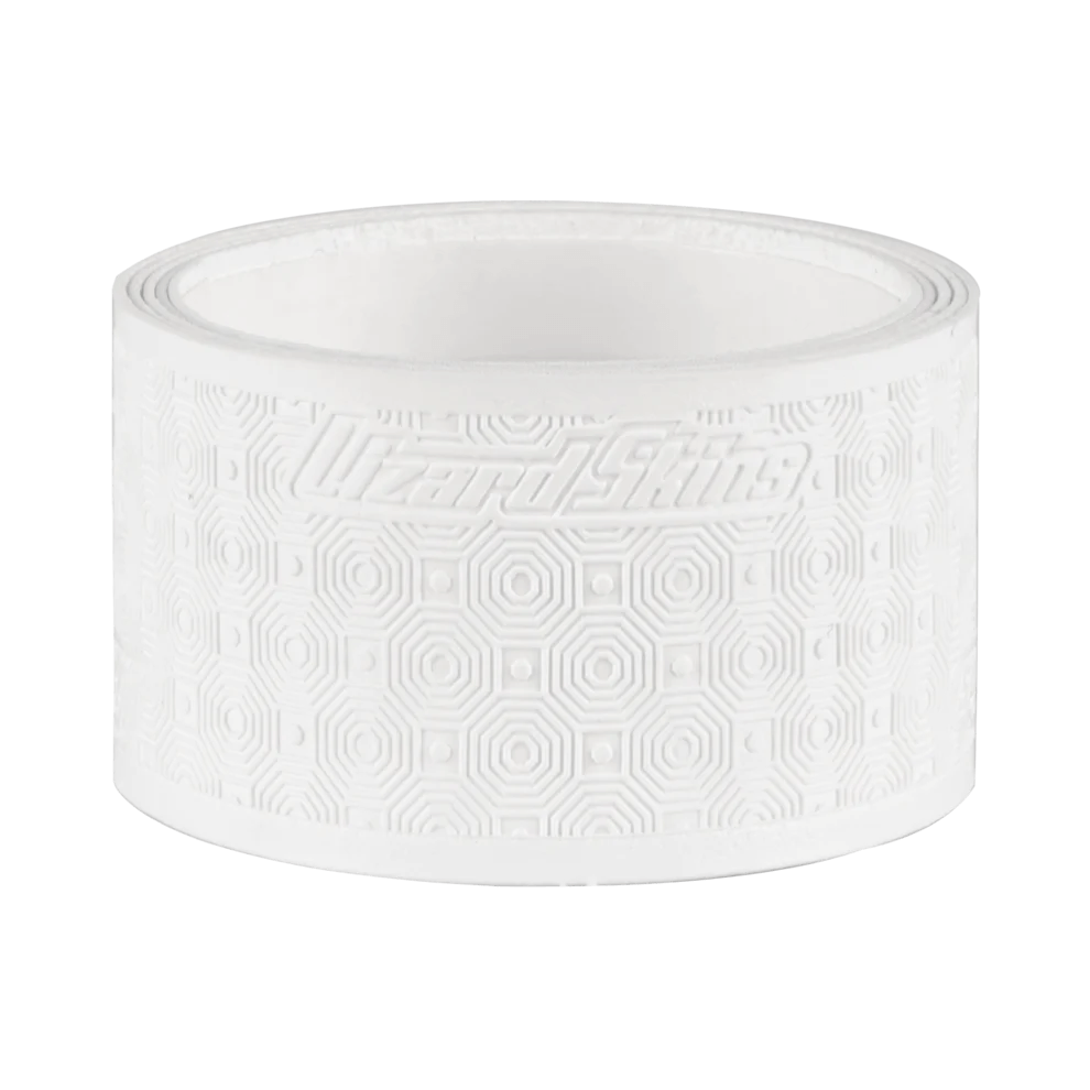 Lizard Skins DSP Lacrosse Grip Tape V2 in White, 99 cm length, featuring slip-resistant design and full adhesive back.