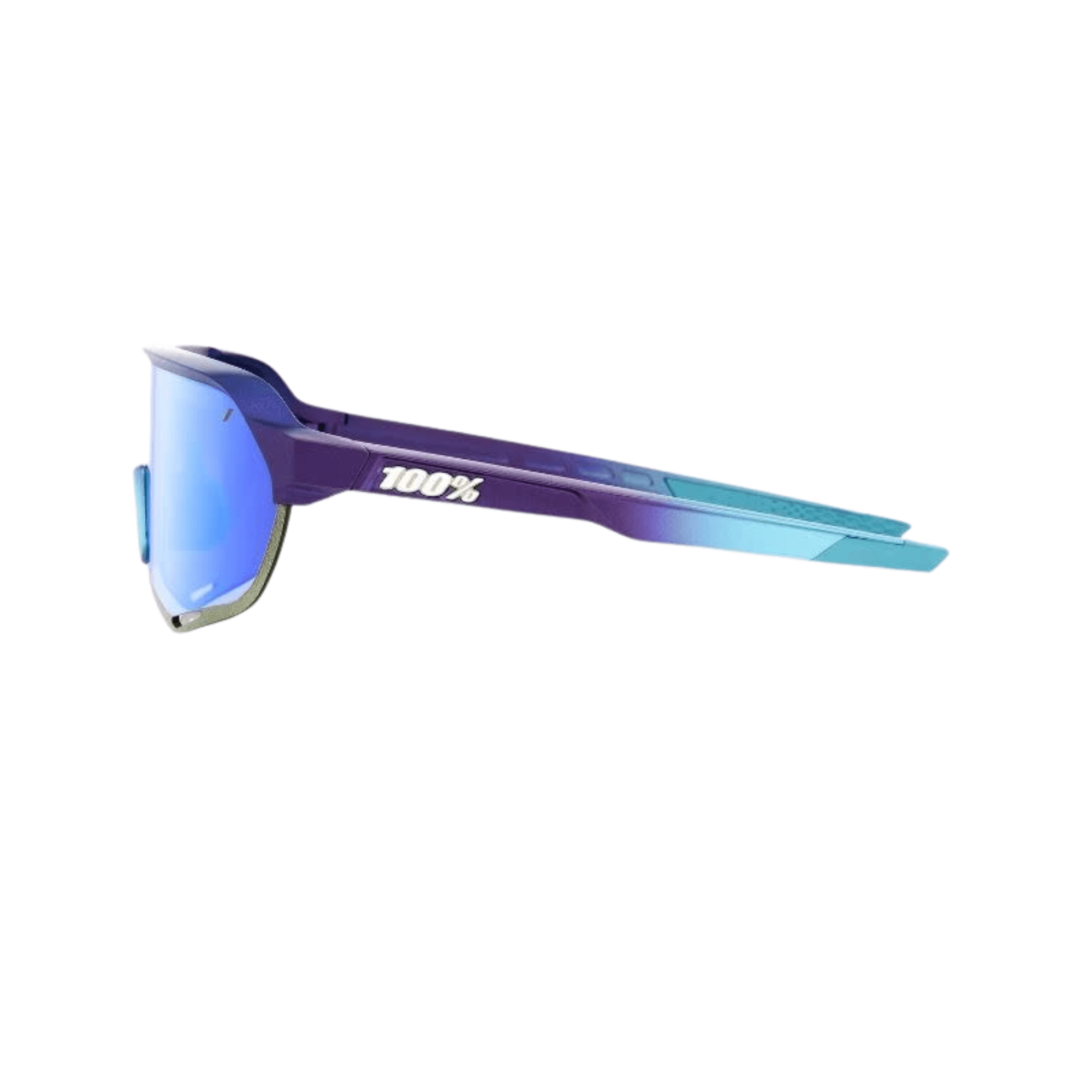 100% S2 Matte Metallic Blue Glasses with Polycarbonate Lenses