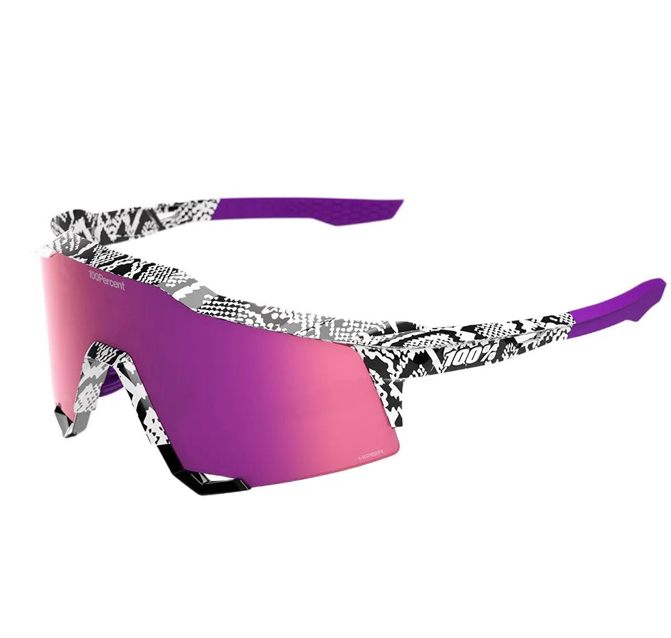 100% Speedcraft LE Elly 3 Gloss White - HiPER Dark Purple Mirror Lens