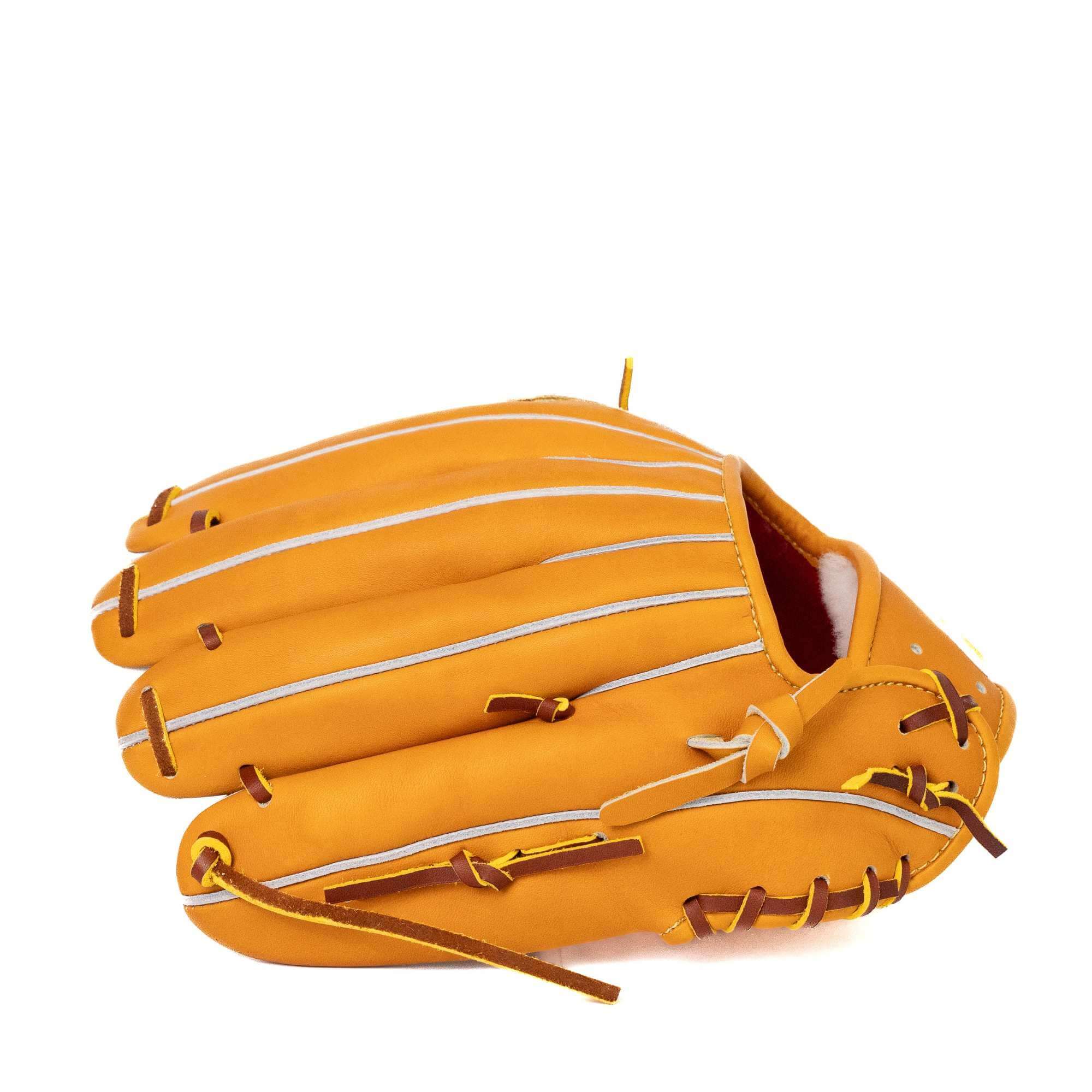 Jax Fielding Glove EN-7 Infield H Web Tan RHT 11.75" showcasing its flexible design and meticulous craftsmanship.