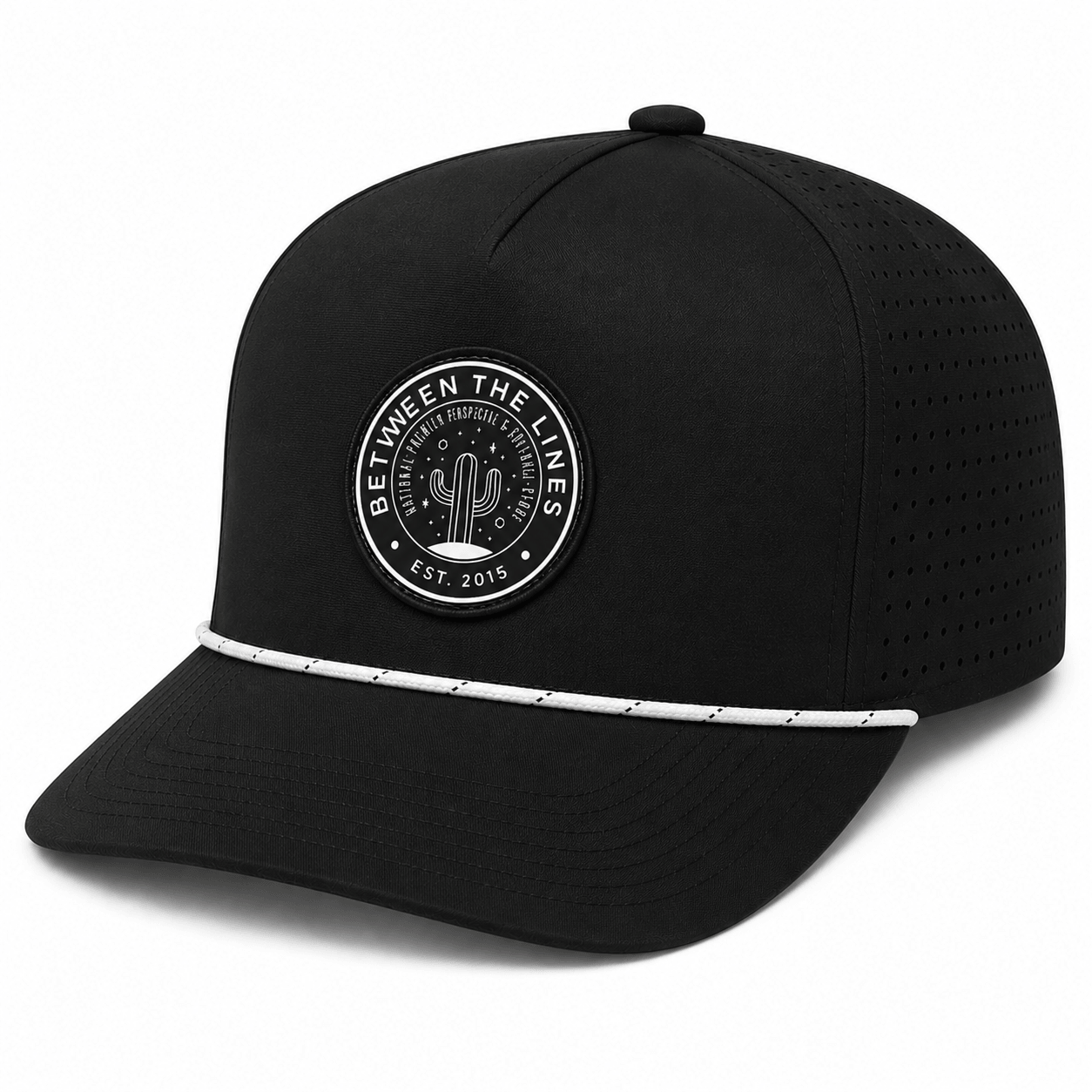 BTL Patch Trucker Rope Hat Black