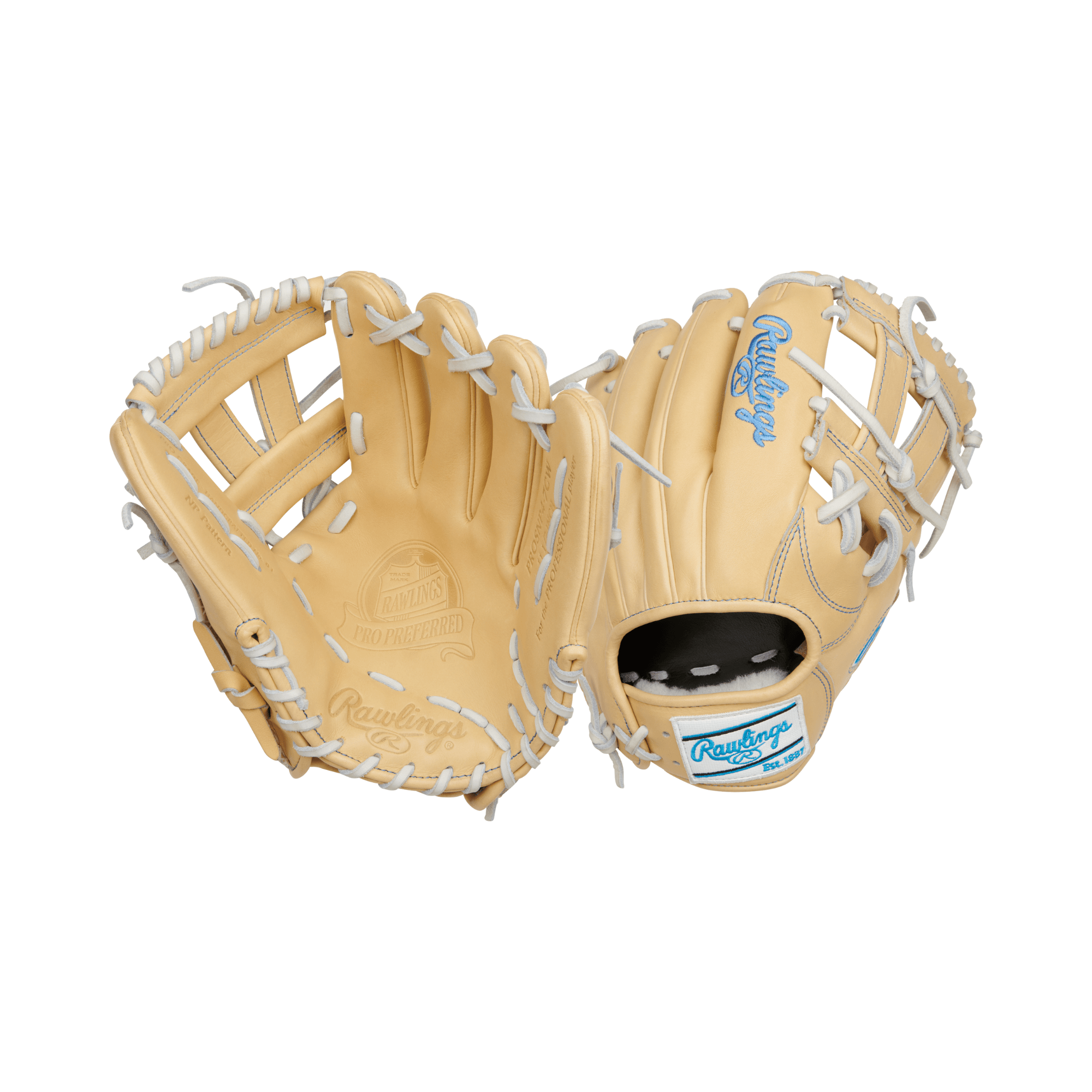 Rawlings Pro Preferred 11.5-inch RHT infield baseball glove crafted from flawless kip leather.