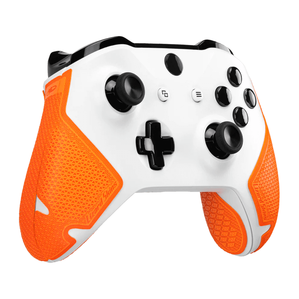 Lizard Skins DSP Controller Grip for Xbox One in tangerine, showcasing slip-resistant, multi-textured grip design.