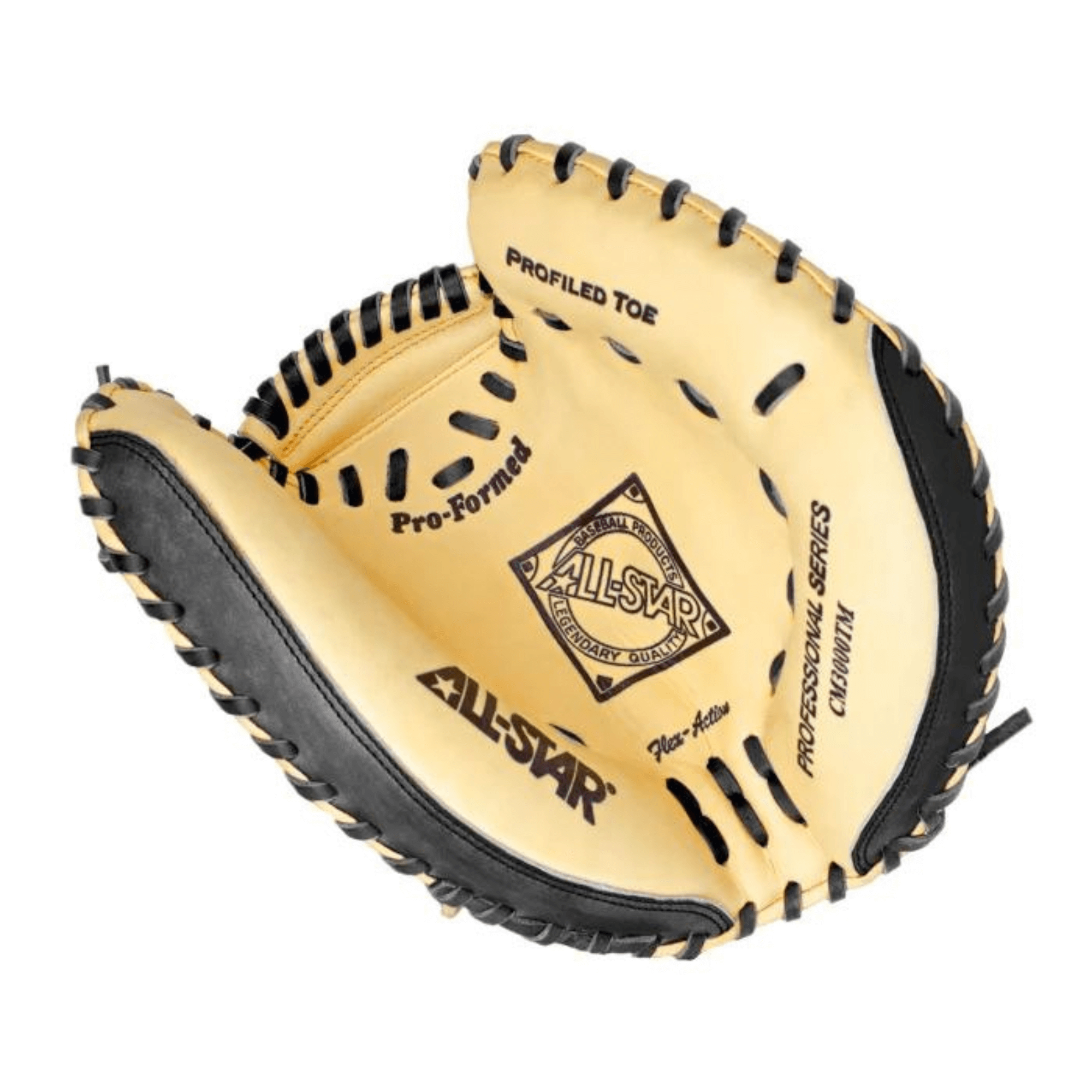 All-Star Equalizer training glove featuring a 35" design and profiled toe for optimal catching technique and performance.