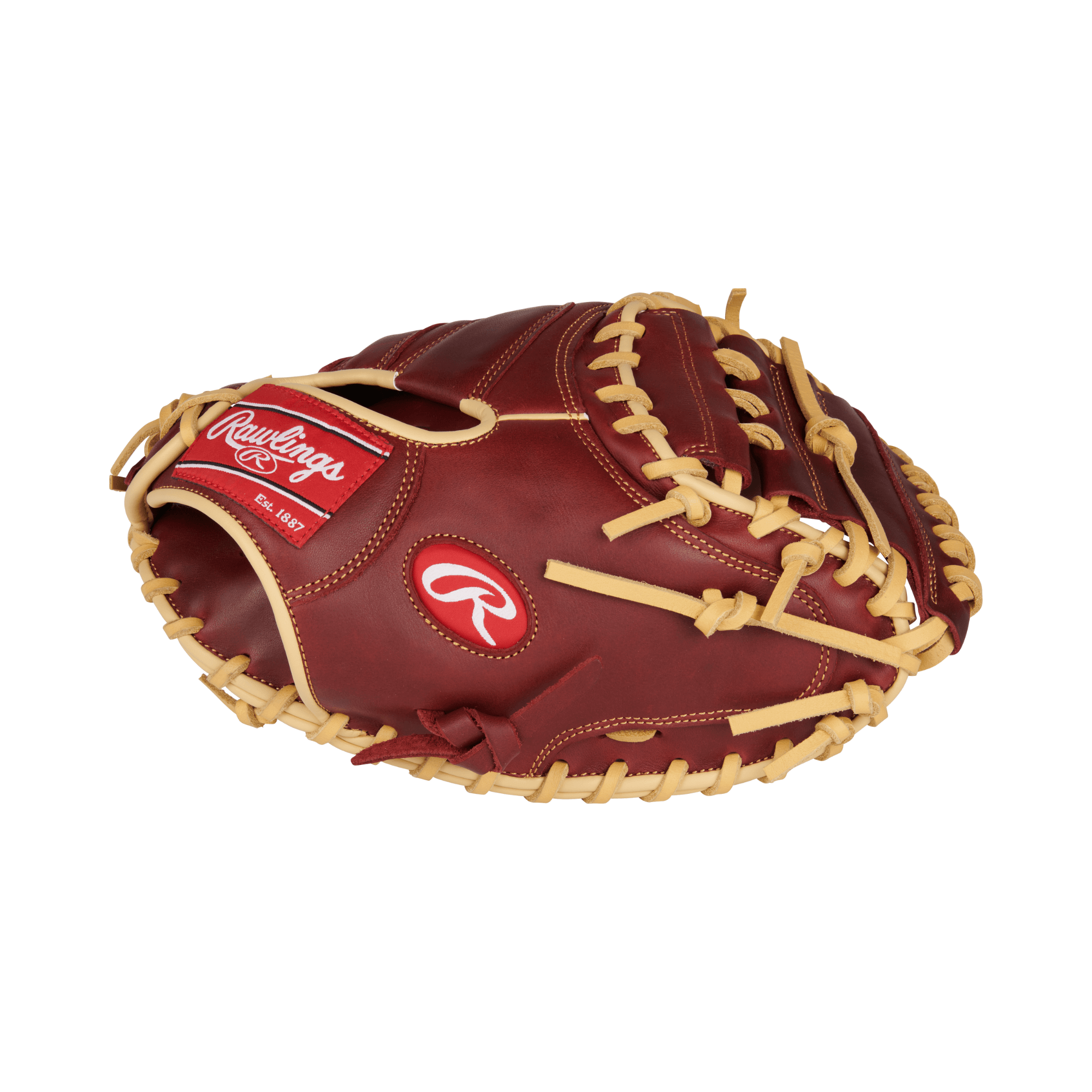 Rawlings Sandlot Series Catcher's Mitt 33" RHT in vintage leather design with Zero Shock palm pad for protection.