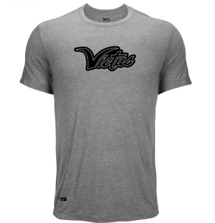 Victus The Brand Tee V-Fit Active Tee in ash gray featuring the Victus logo on the front. Perfect for baseball players.