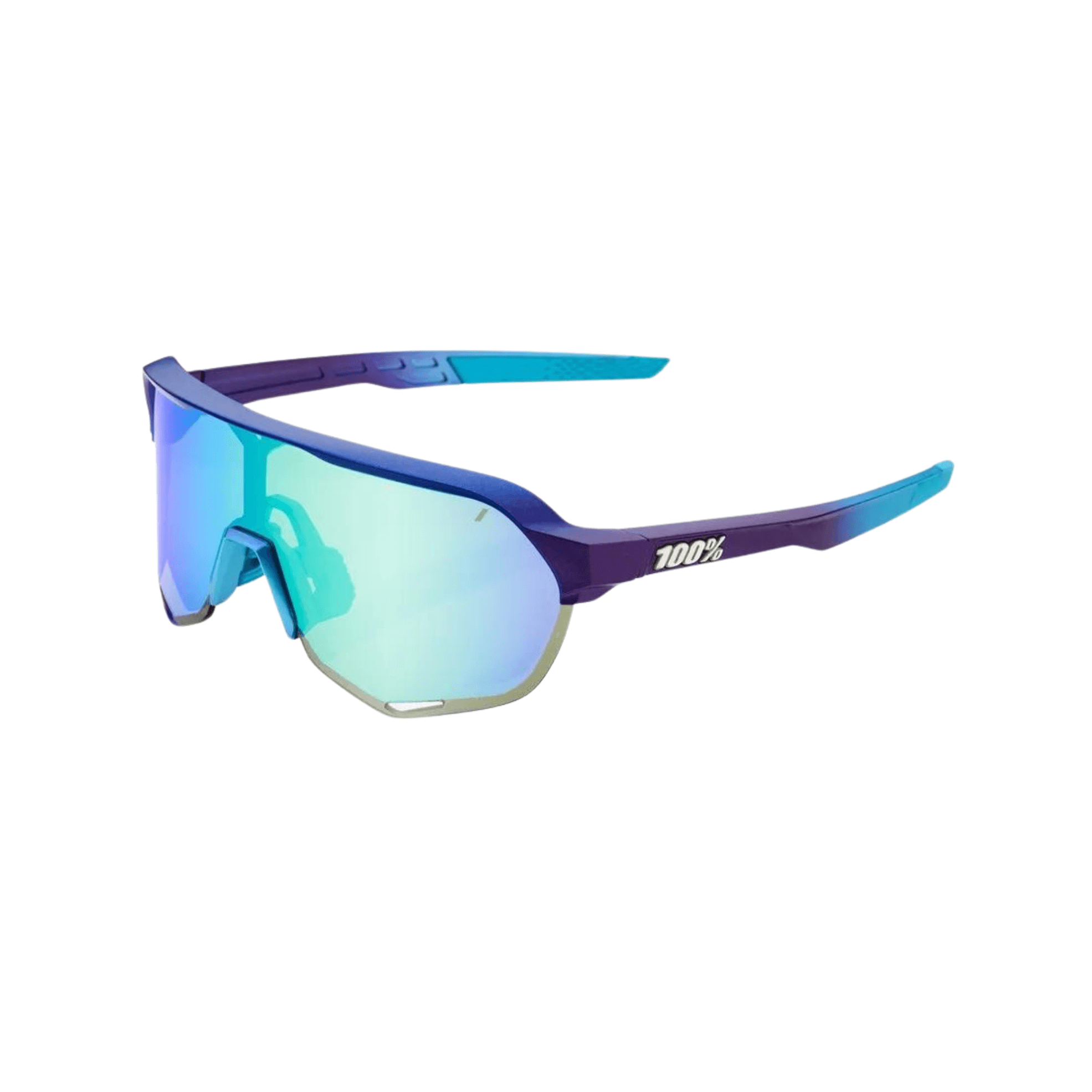 100% S2 Matte Metallic Blue Glasses with Polycarbonate Lenses