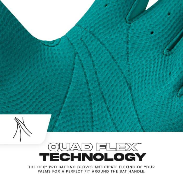 Franklin Youth CFX Pro Batting Gloves - Teal/Coral