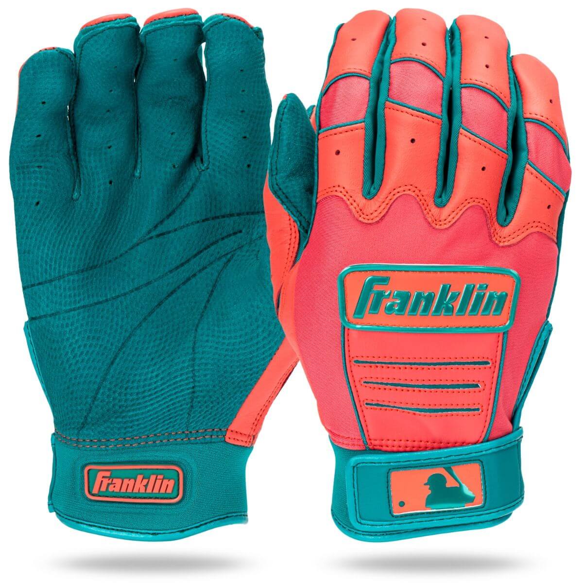 Franklin Youth CFX Pro Batting Gloves - Teal/Coral