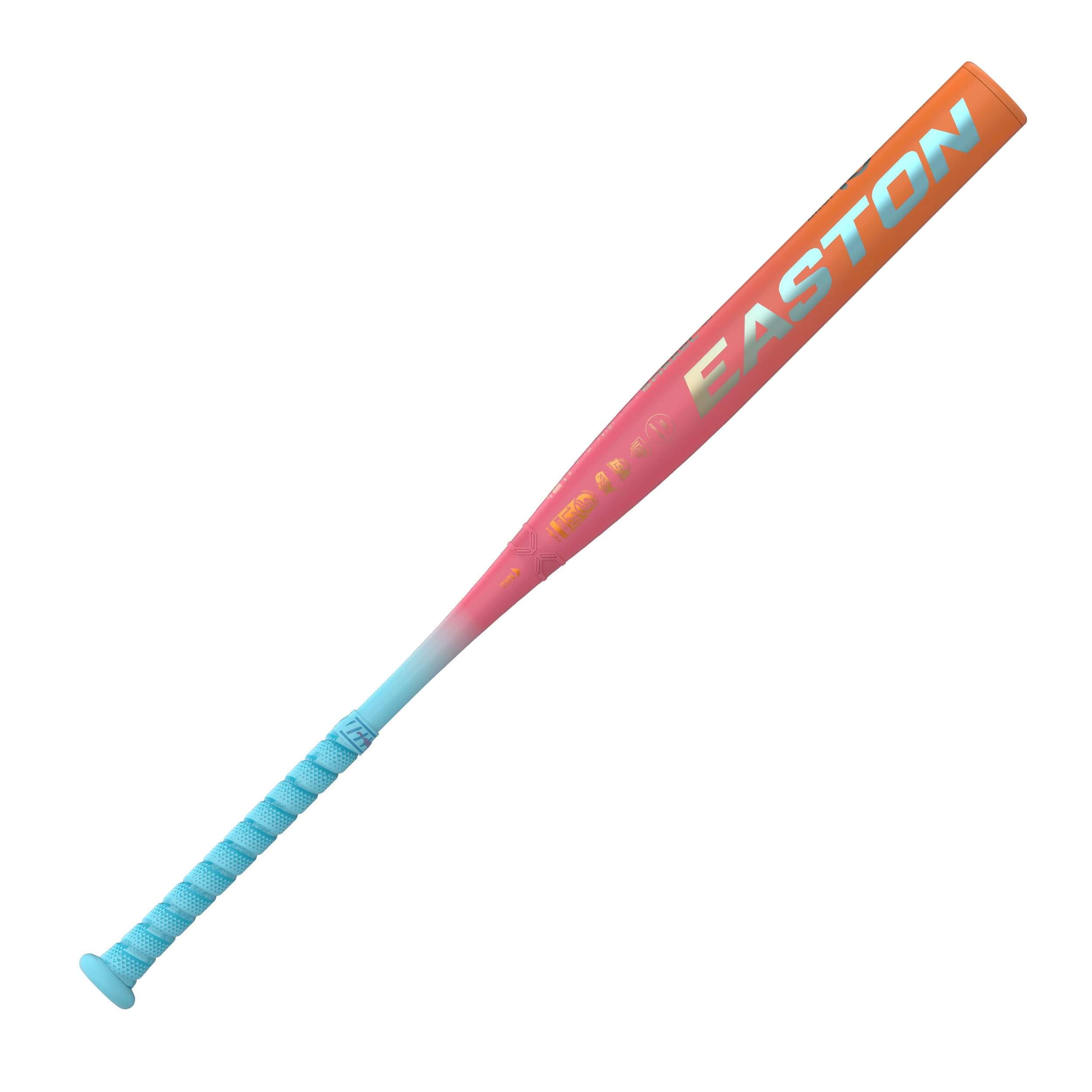 Back view of 2026 Easton Ghost OG Rainbow Sherbet (-10) Fastpitch Softball Bat with exclusive colorway