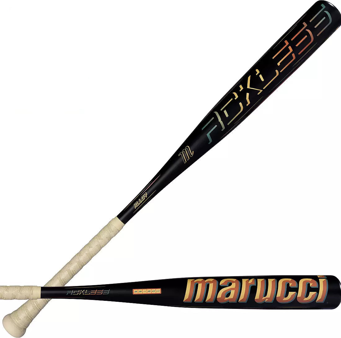 Marucci RCKLESS GEN 2 (-3) BBCOR Baseball Bat with AZR Alloy construction displayed.
