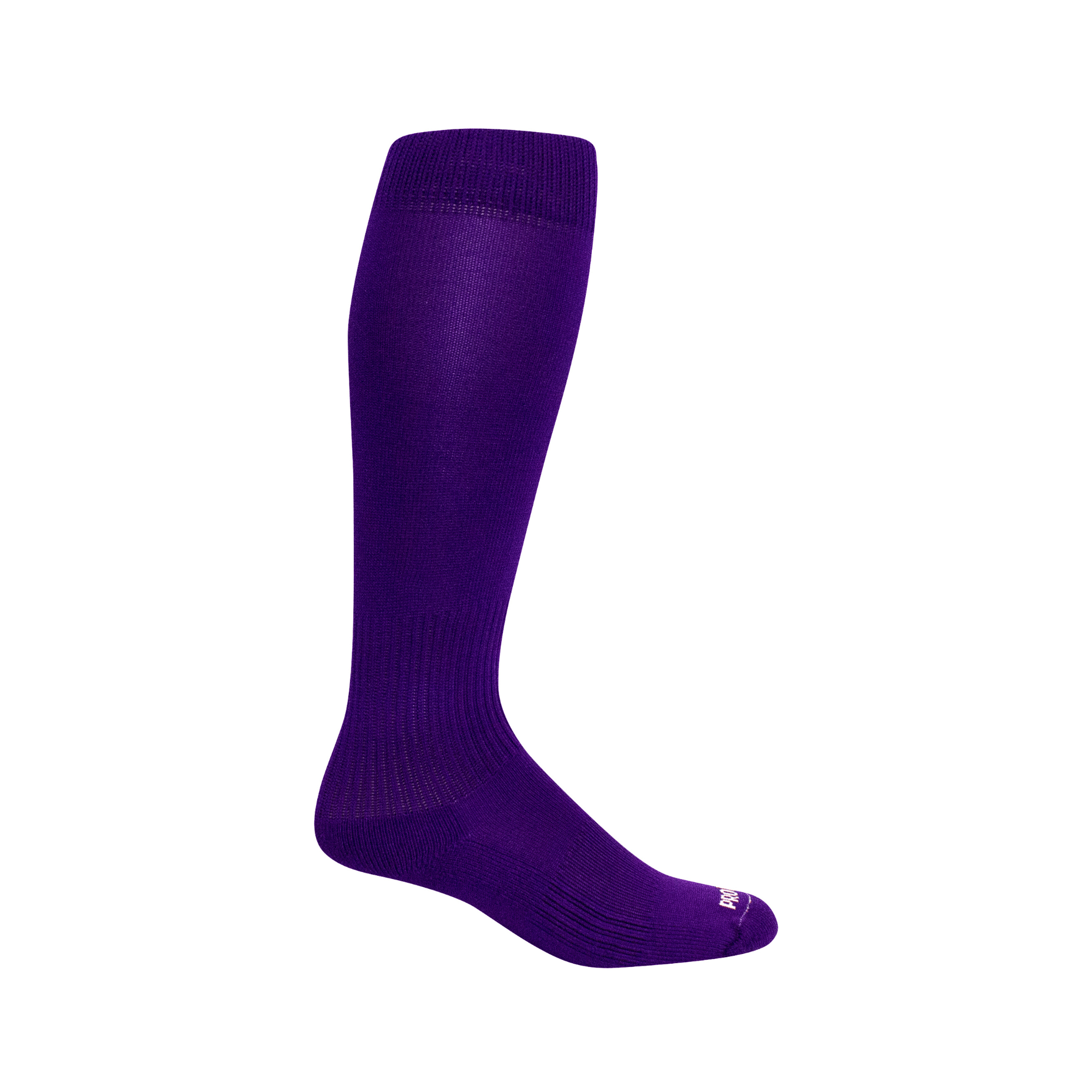 Pro Feet Performance purple over-the-calf socks for moisture wicking, support, and shock absorbency. Ideal for active lifestyles.
