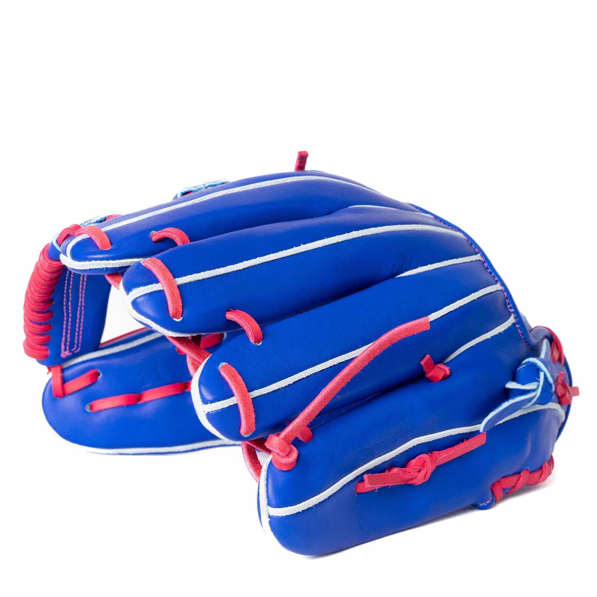 Finger view of Jax EN-7 glove, emphasizing single post web and versatile infield use.
