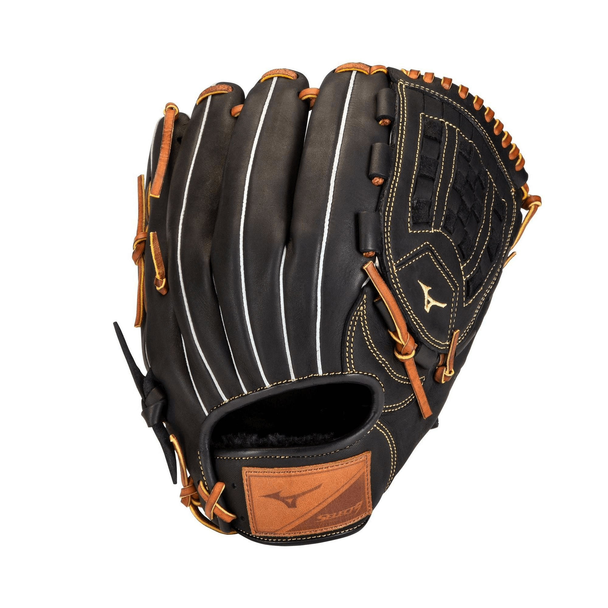 Mizuno GSN1200 Select 9 12in Black-Brown LHT baseball glove with Bio Soft Leather