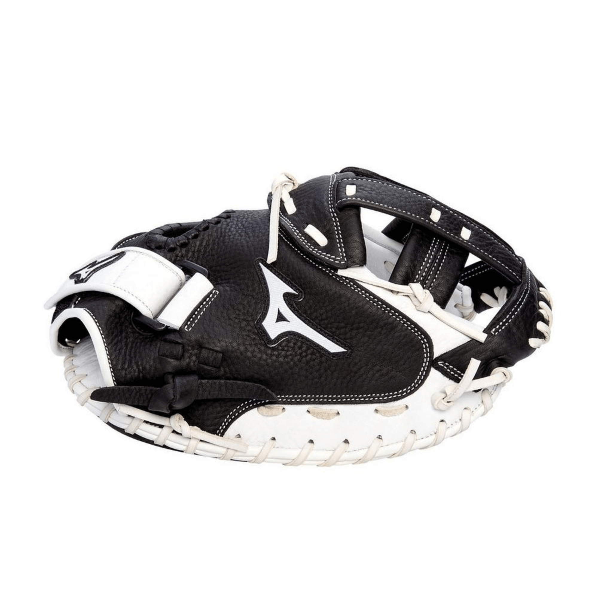 Mizuno GXS90F4 Franchise FPCM 34 RH Black fastpitch glove with full-grain leather shell