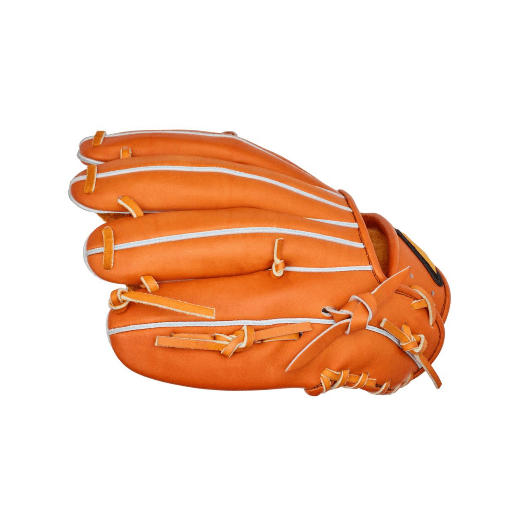 Mizuno Pro D-Up Zone July Limited Edition 11.25" infield glove in vibrant orange, showcasing retro design and premium leather.