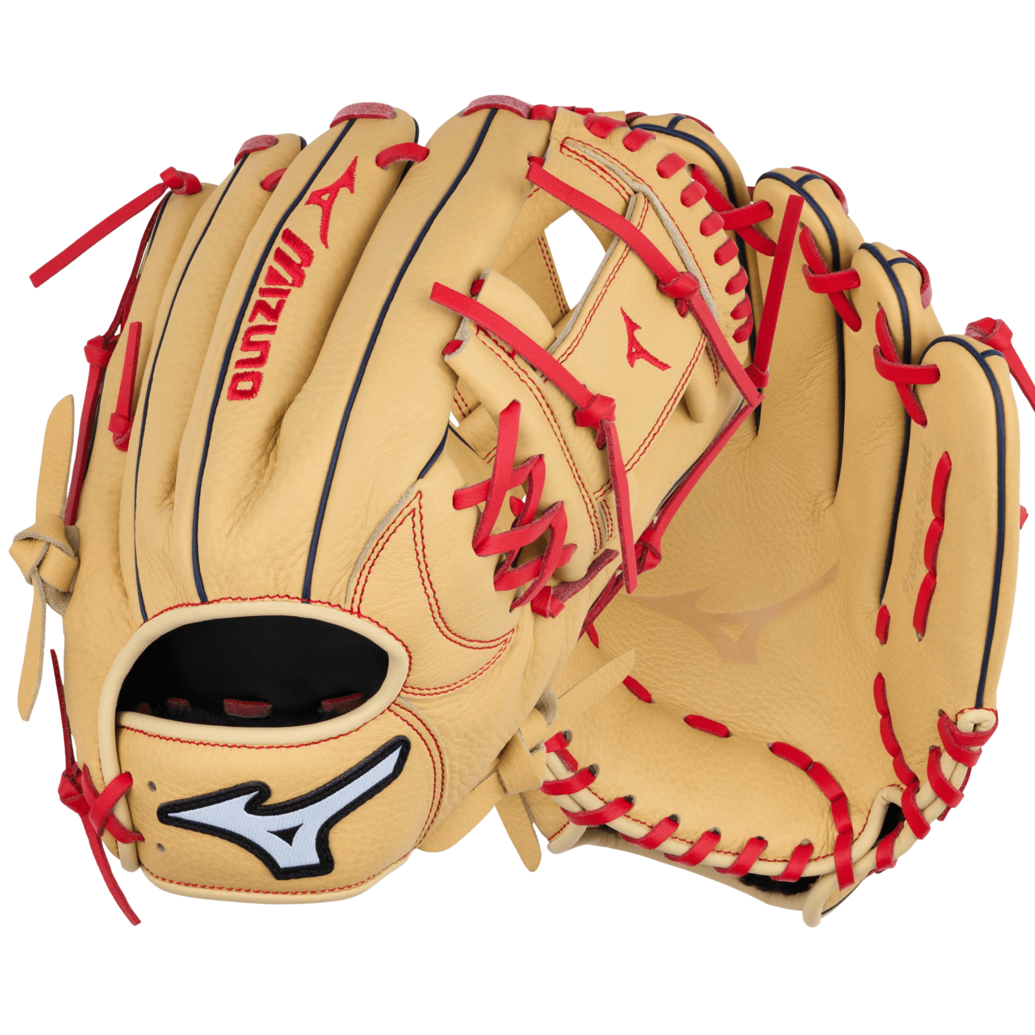 Mizuno GPSL1102 Prospect Select BB Series Infield Baseball Glove 11" RH Tan/Red