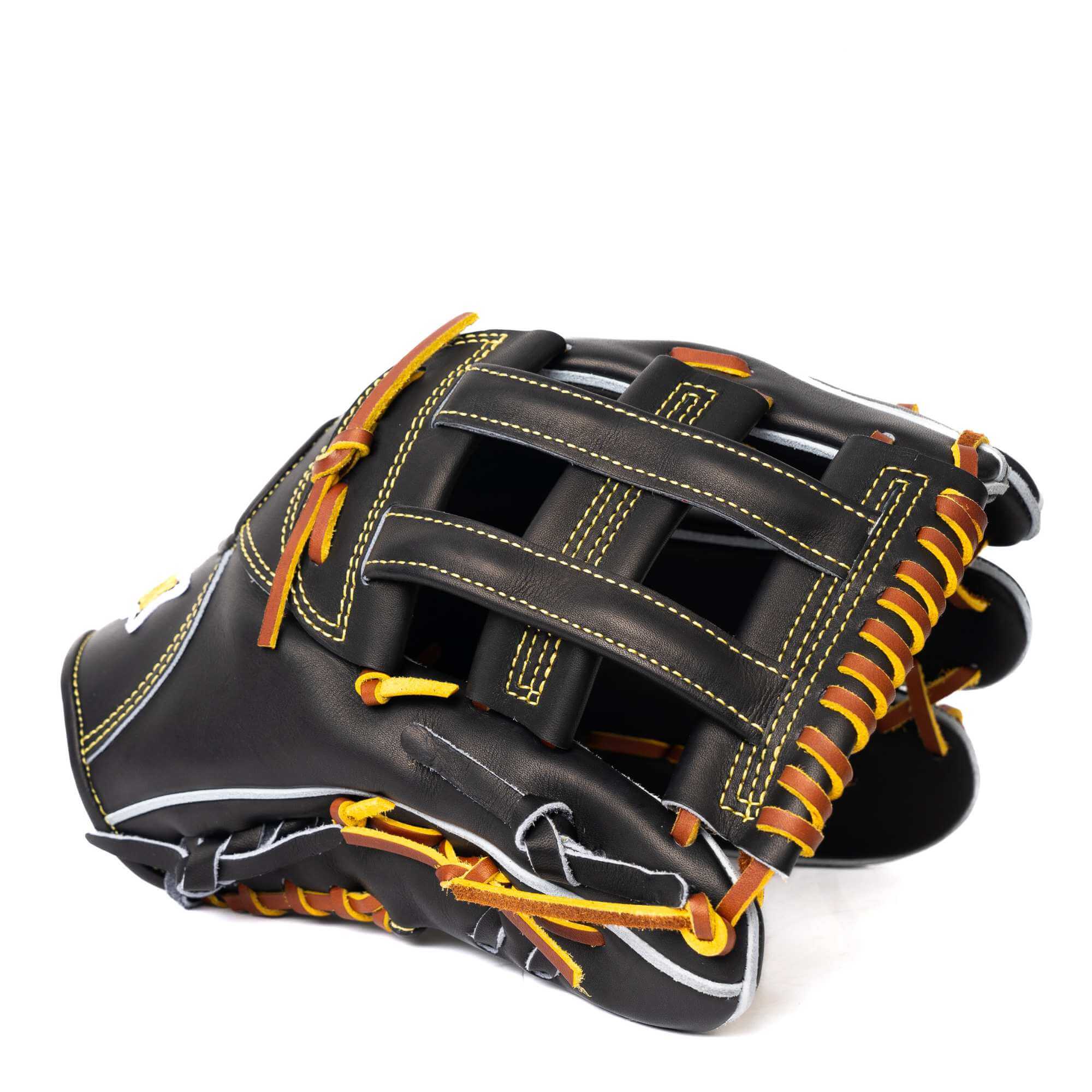 Left view of Jax LJ-10S glove, emphasizing snug fit and agility. Ideal for infielders and outfielders.