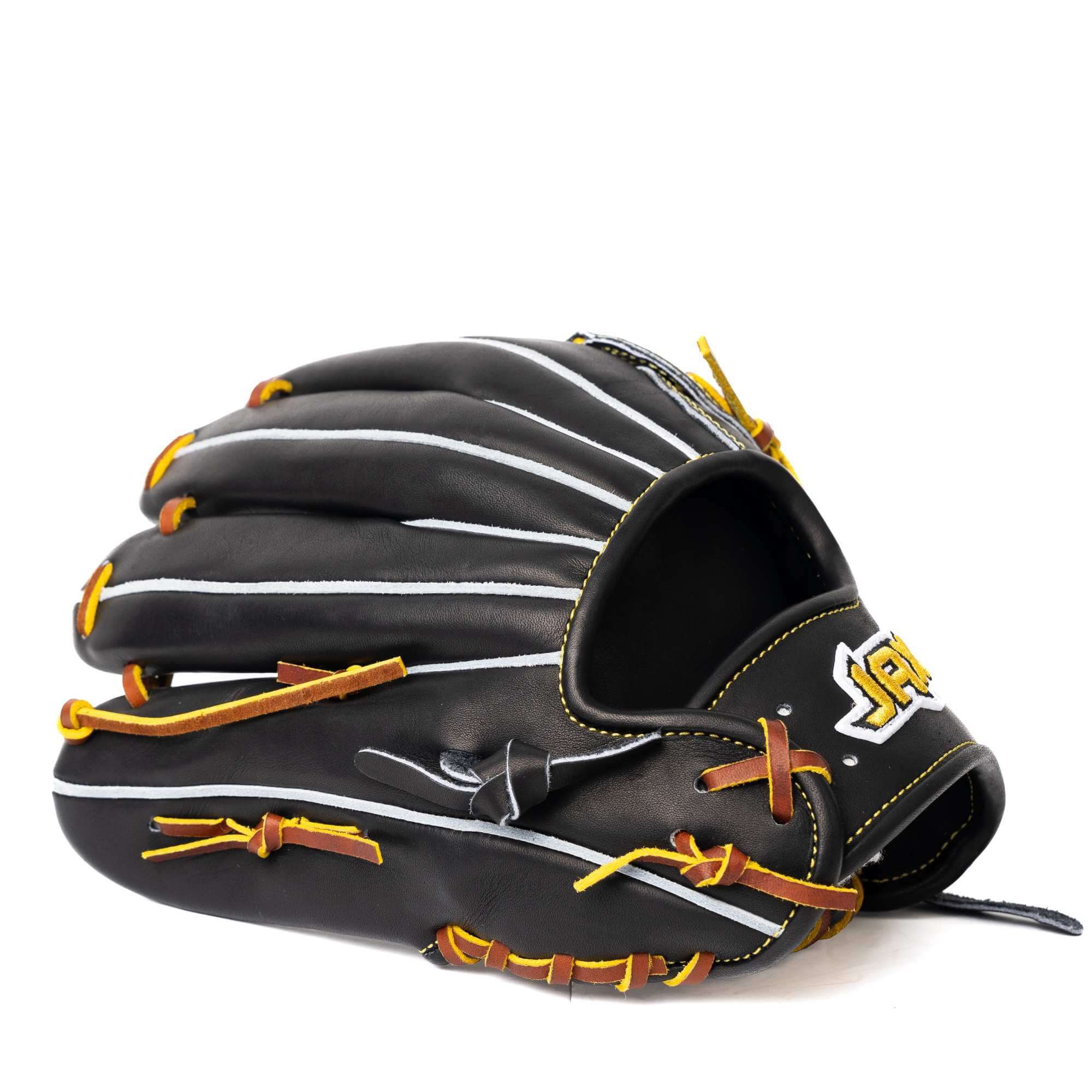 Back view of the fingers on Jax EN-7 Fielding Glove Black H Web 11.5-inch