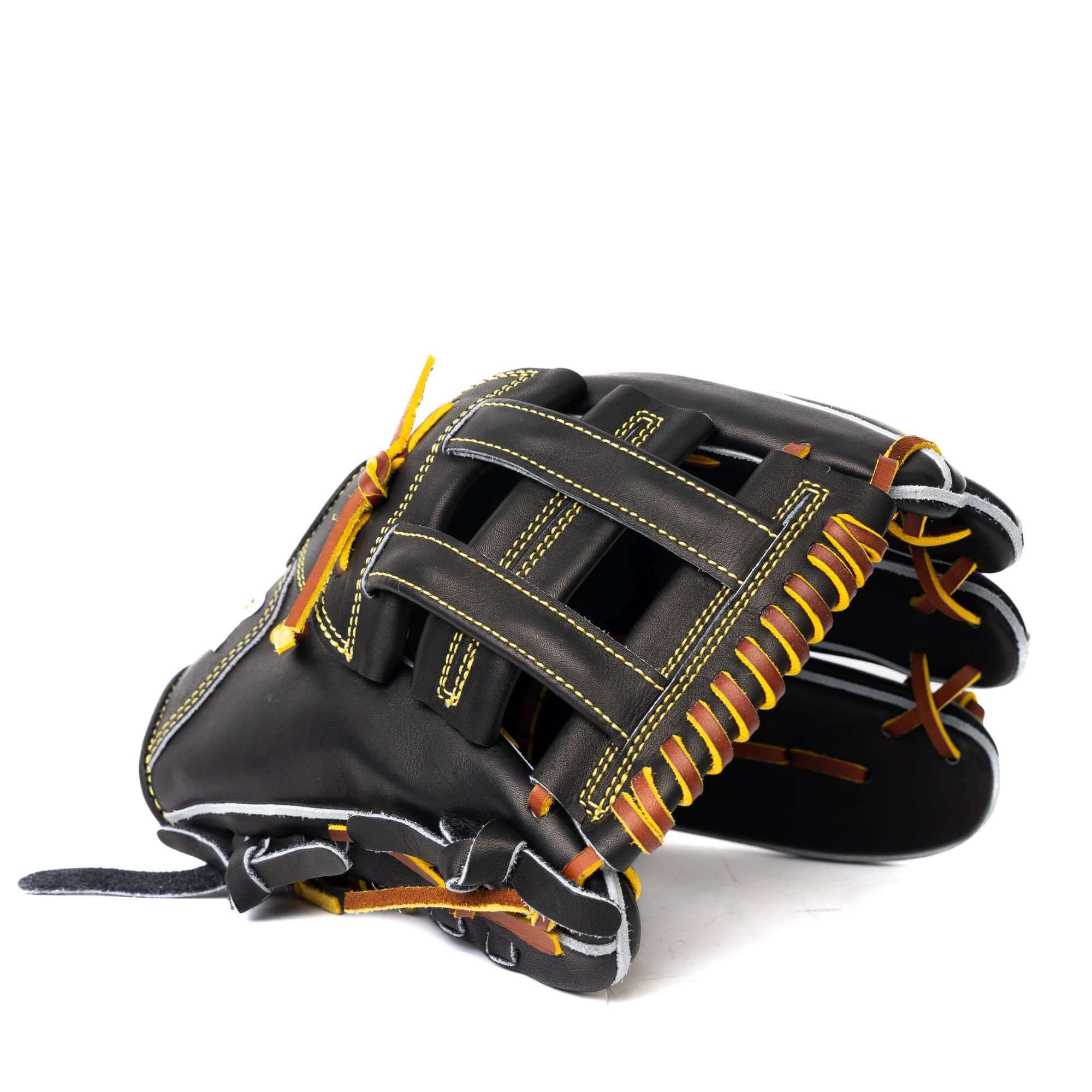 H-Web view of Jax EN-7 Fielding Glove Black H Web 11.5-inch