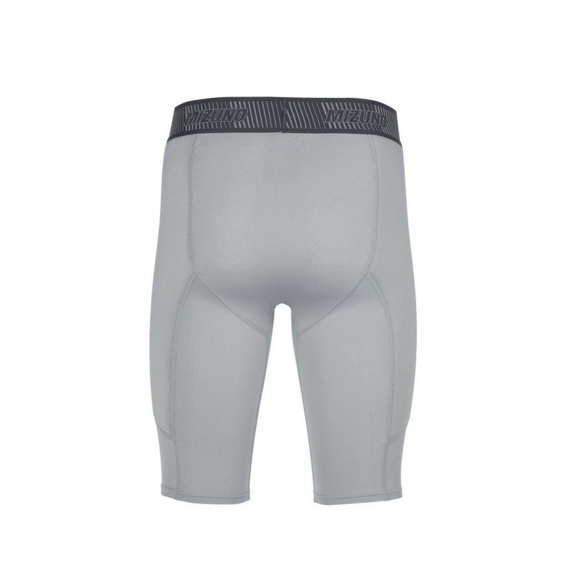 Mizuno Youth Aero Vent Padded Sliding Short in grey, featuring padded panels and engineered ventilation for comfort and protection.