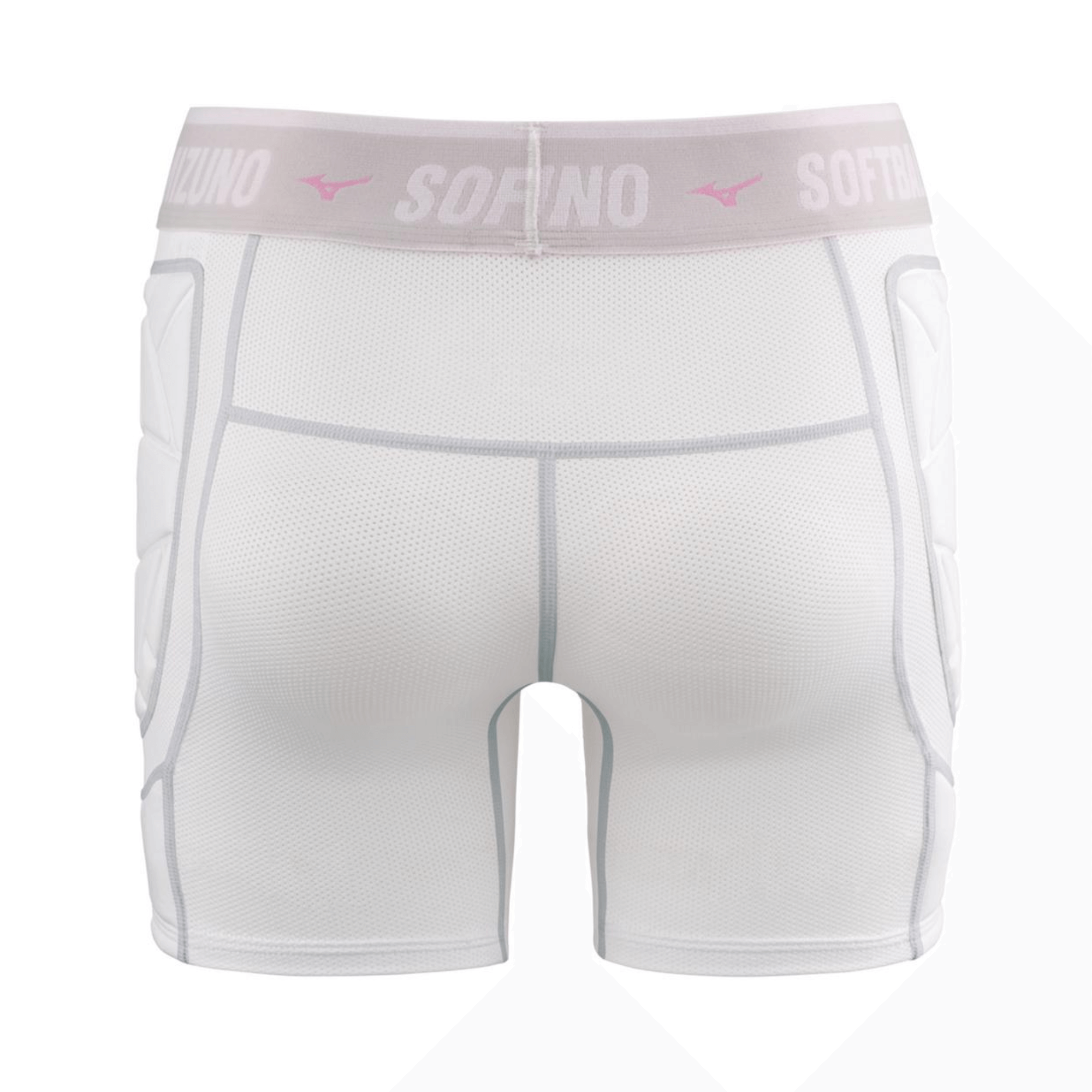 Mizuno Women’s RB Shield Padded Sliding Shorts back view with elastic waistband and ergonomic fit.