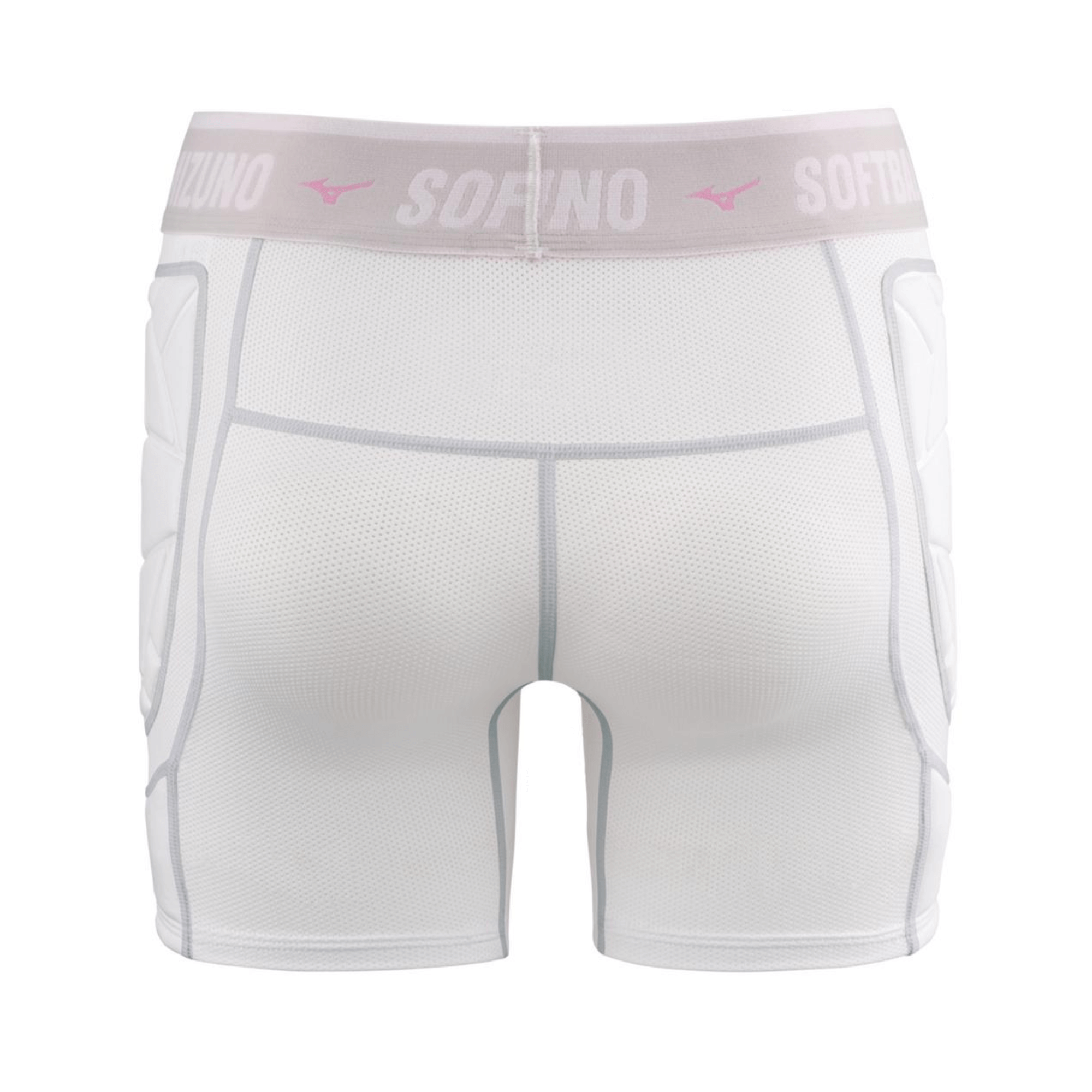 Mizuno Youth Girls RB Shield Padded Slider Shorts back view showing elastic waistband and fit.