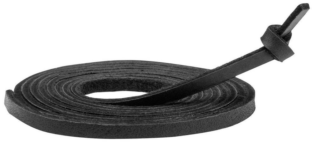 Mizuno 5.5 mm x 160 cm black ball glove lace, designed for professional-level performance and durability.