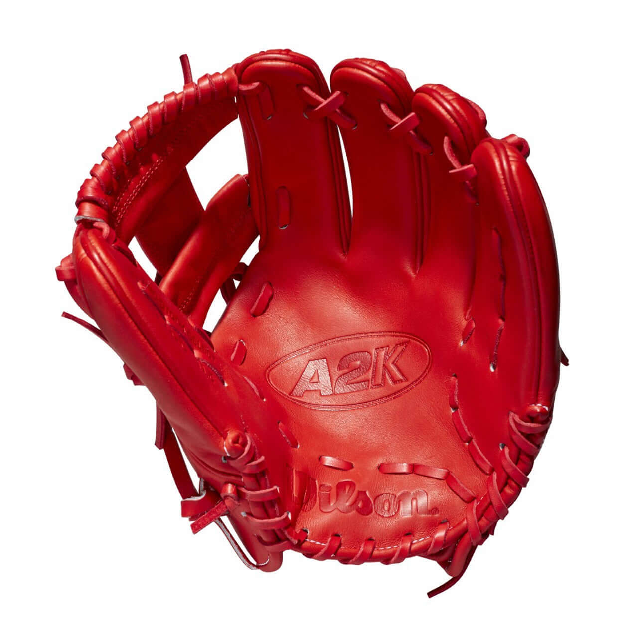 Wilson A2K 1786 red baseball glove, custom design for Ozzie Albies, limited edition January 2019.