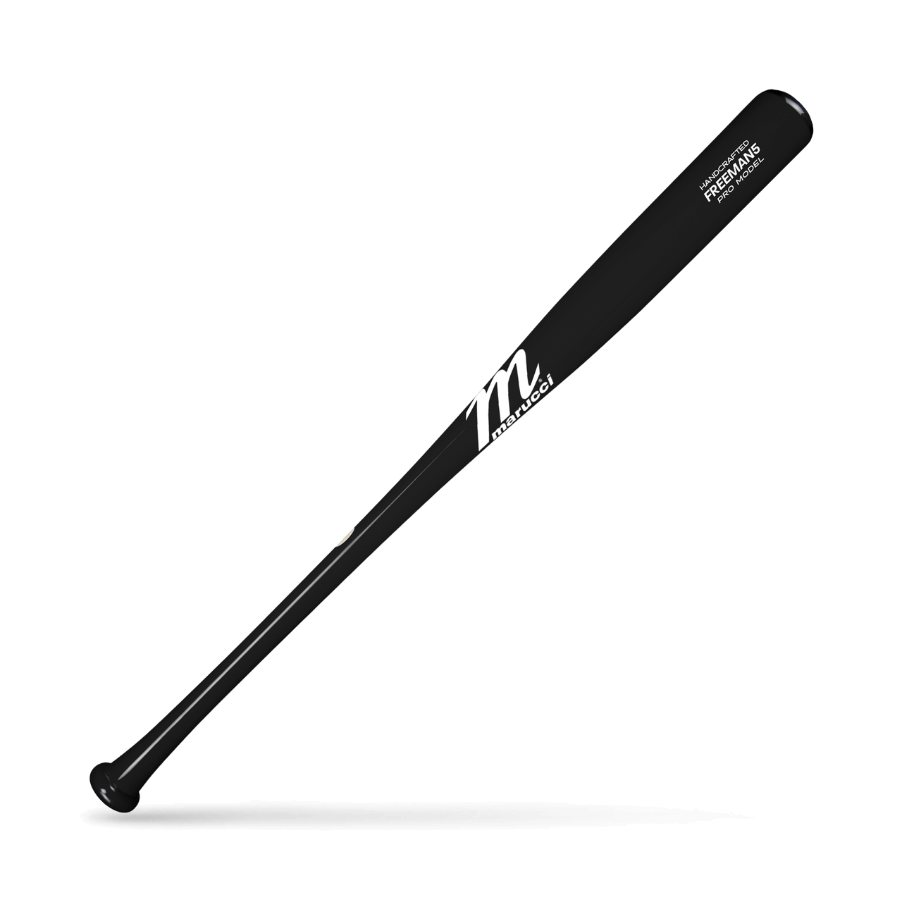 Marucci Freeman5 Pro Model black baseball bat with a large barrel and end-loaded feel, perfect for power hitters.