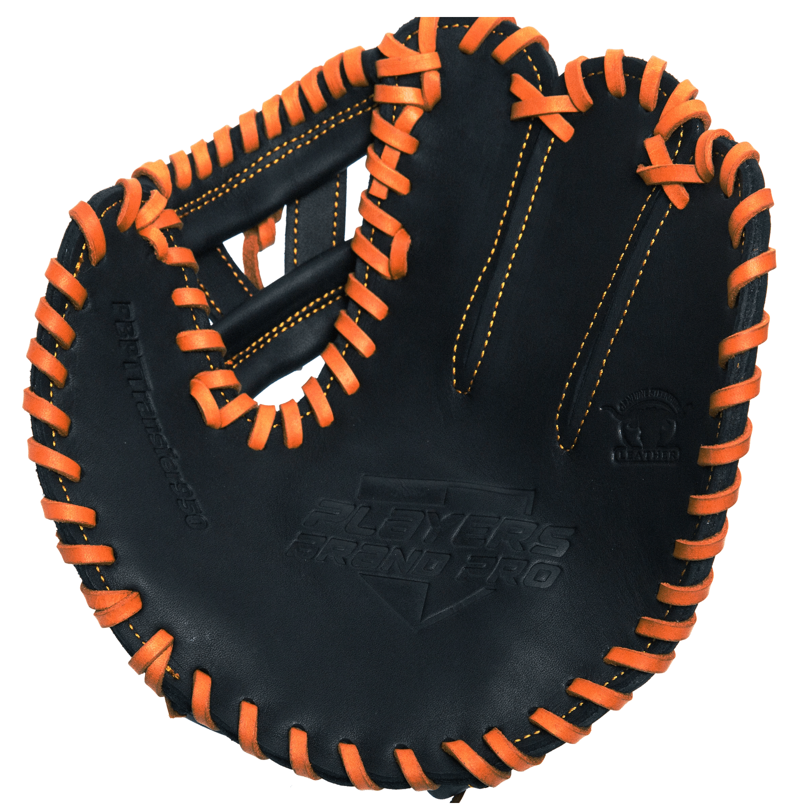PBPRO Transfer Trainer Glove in full grain leather with dual lacing, showcasing innovative design for infield training.