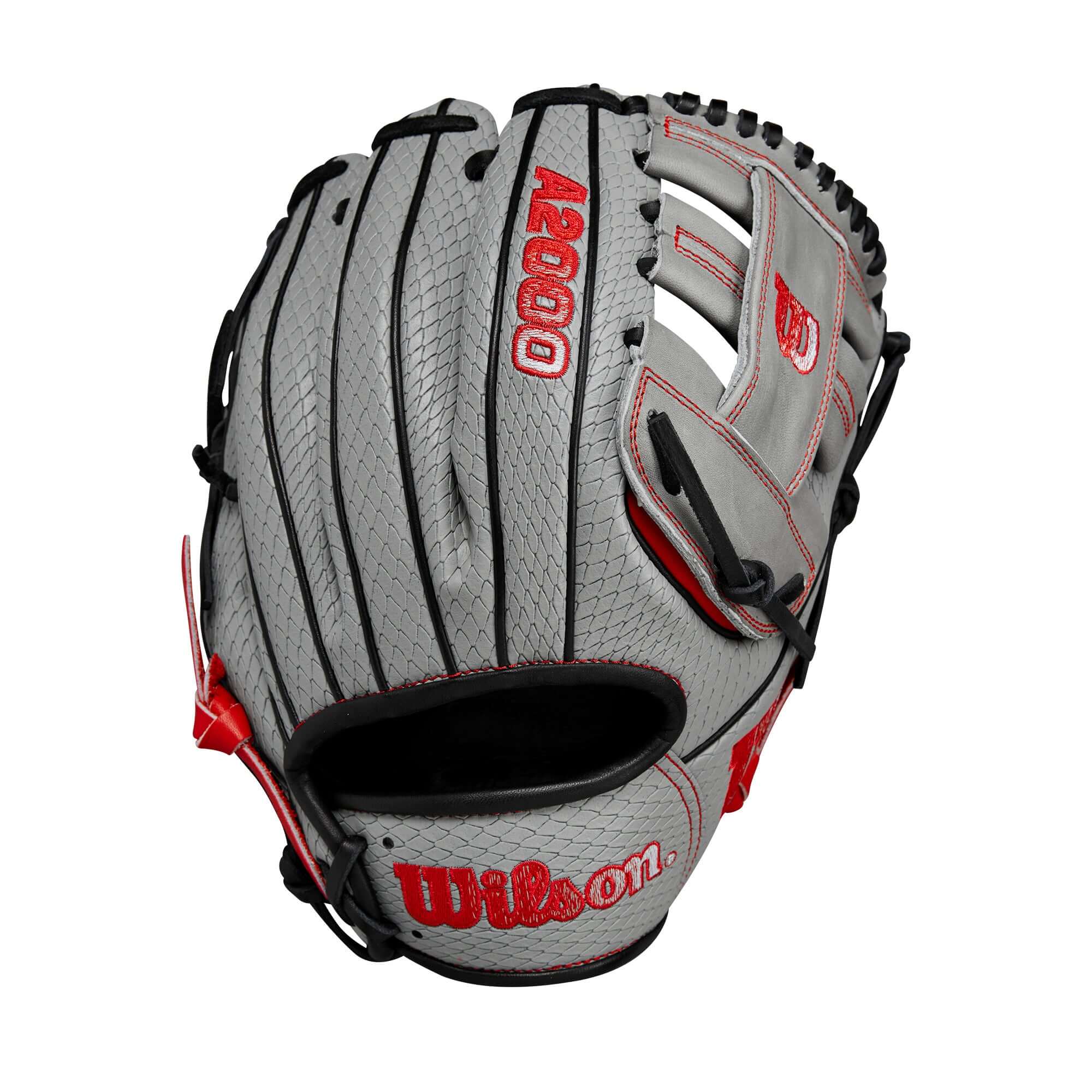 Wilson 2024 A2000 Tim Anderson Game Model infield baseball glove, 11.5", grey SuperSnakeSkin™ design.