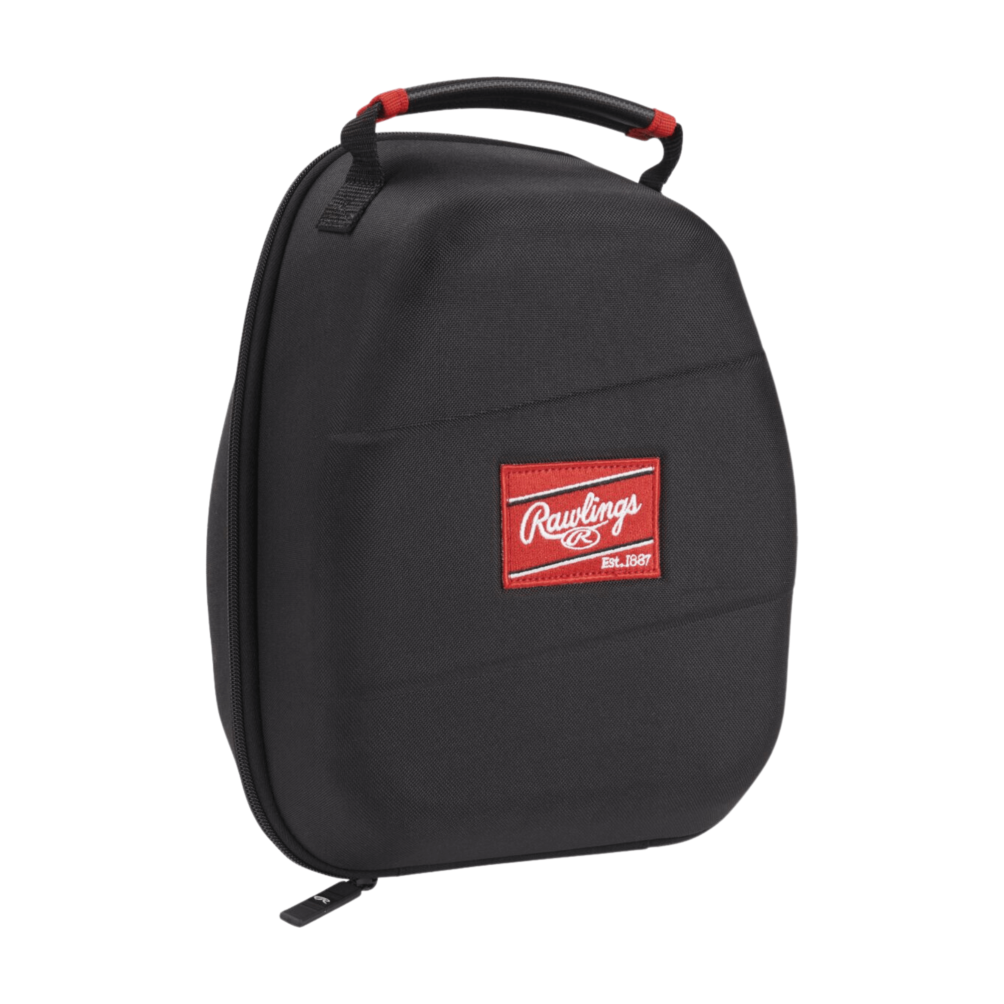 Black Rawlings Glove Crib hard-shell case with carrying handle for protection and transport.