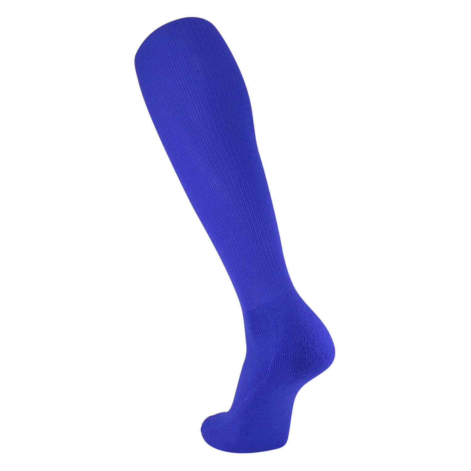 Royal blue TCK tube sock with over-calf design, featuring double welt top and cushioned footbed for comfort and support.