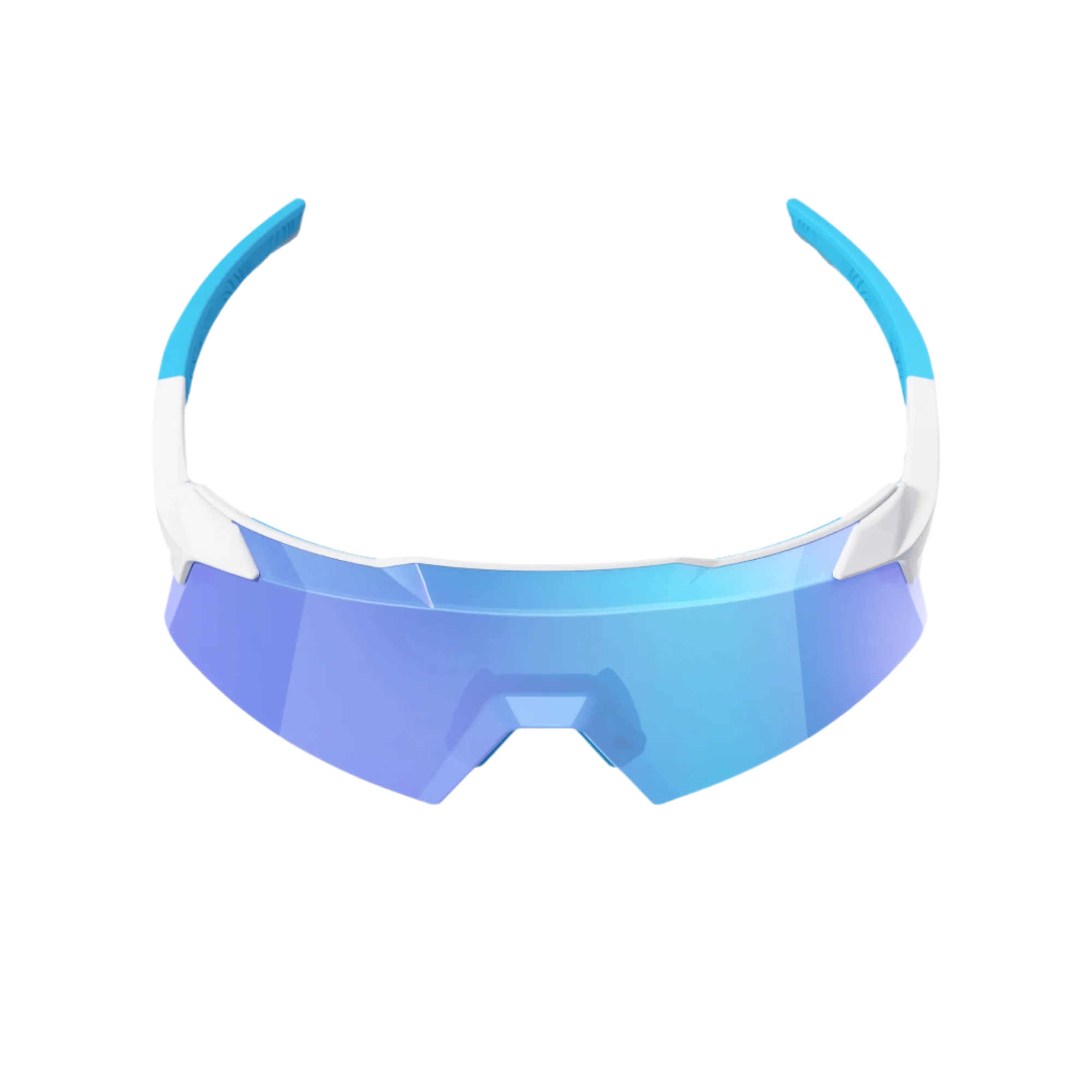 100% Aerocraft matte white sunglasses with HiPER® blue mirror lens for high-performance and stunning optics.