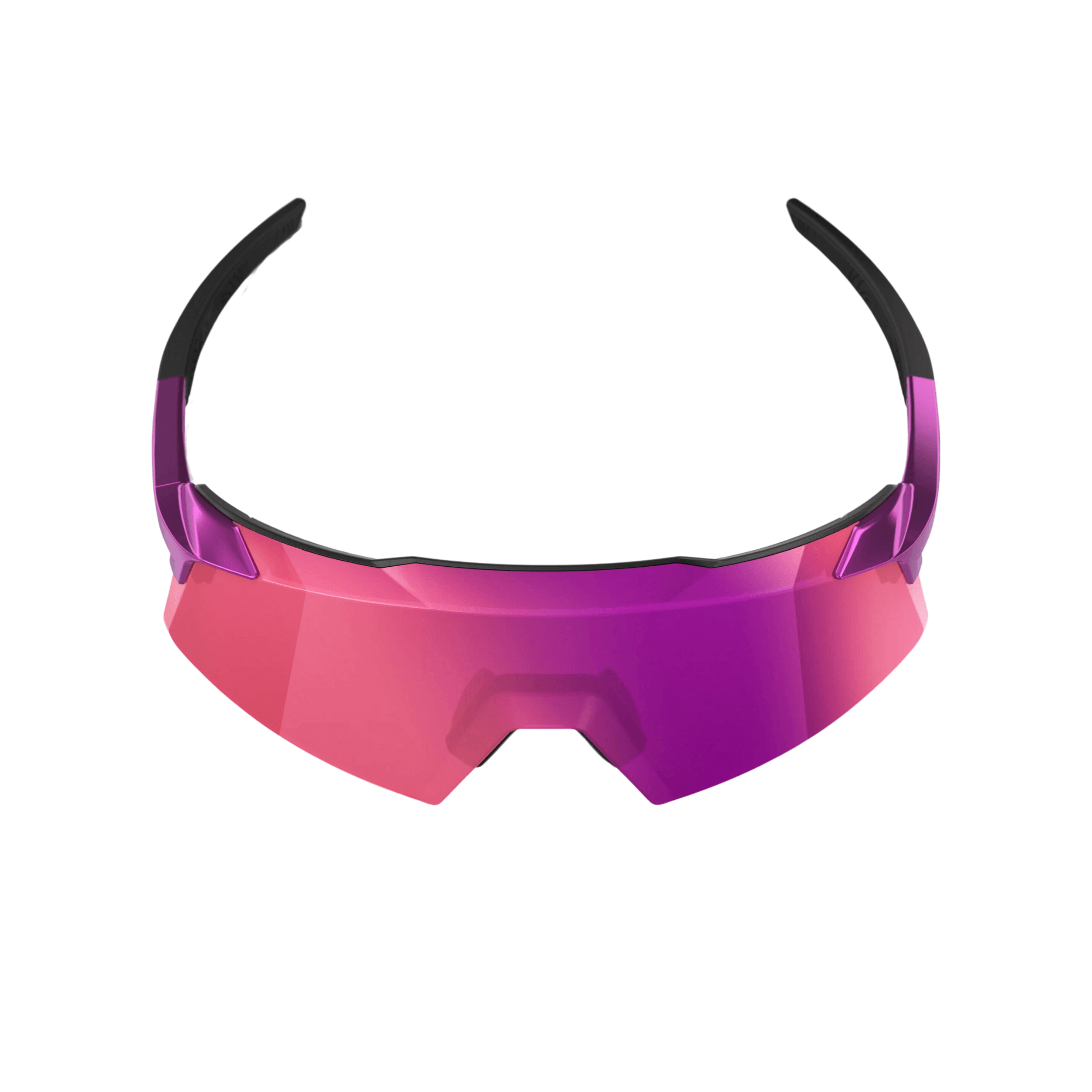 100% Aerocraft Gloss Purple Chrome multilayer mirror lens sunglasses with a frameless design.