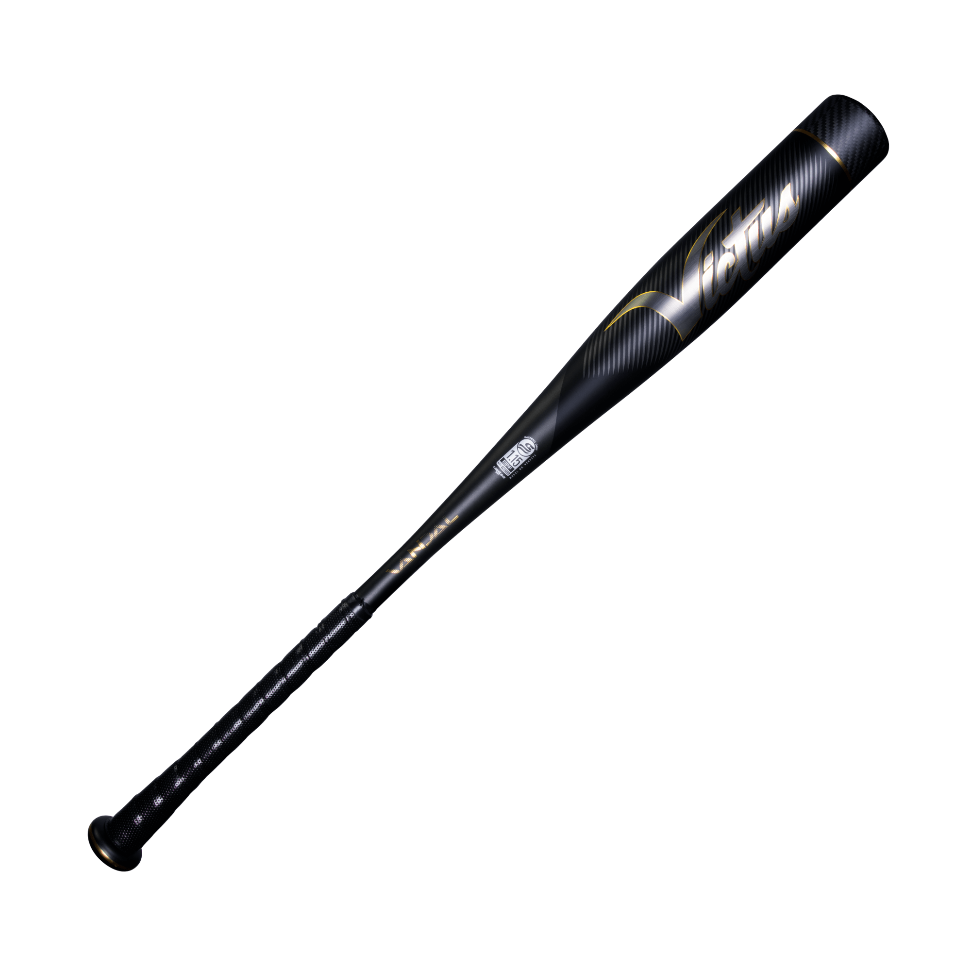 Victus Vandal 2 baseball bat with micro-perforated grip and carbon composite barrel for enhanced performance and speed.