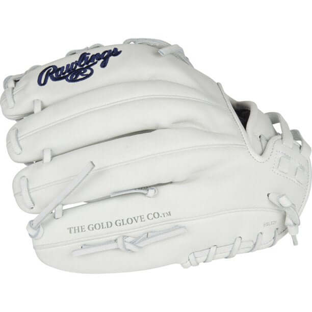 Rawlings Liberty Advanced 12.25" softball glove in white, designed for elite fastpitch players with a durable leather construction.