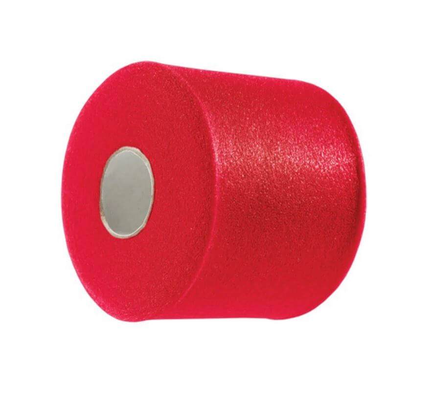 McDavid Underwrap in bright red, lightweight foam construction for skin protection during sports and training activities.