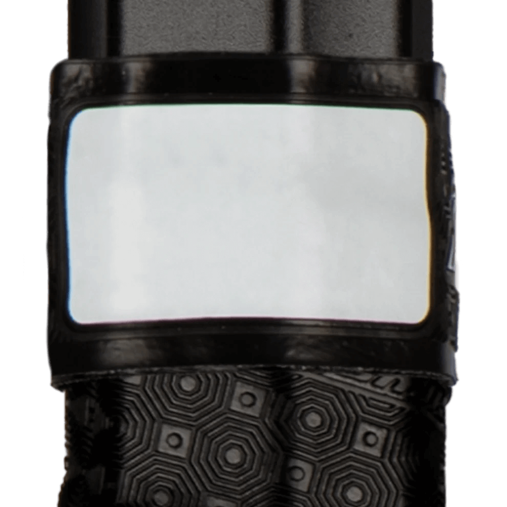 Close-up of Lizard Skins DSP Lacrosse Grip Tape V2 in black, showcasing its textured surface and pre-cut ends.