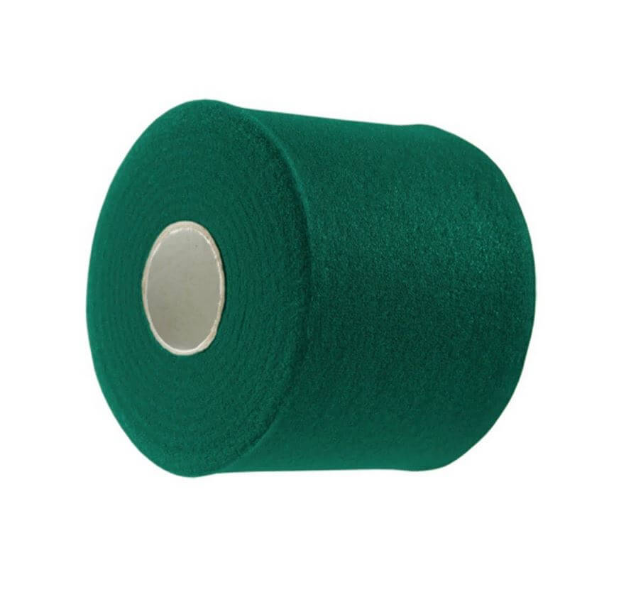 McDavid Underwrap in green, lightweight foam roll for athlete skin protection during workouts and training.