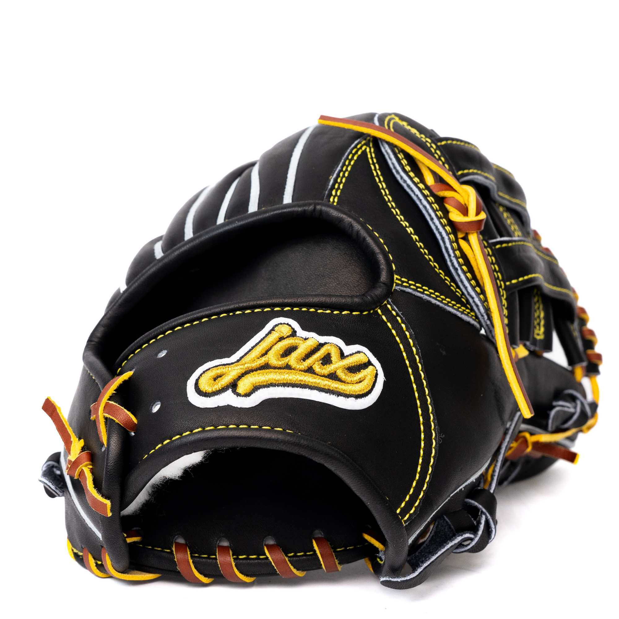 Jax LJ-10S black fielding glove showcasing premium craftsmanship and design for infield and outfield play.