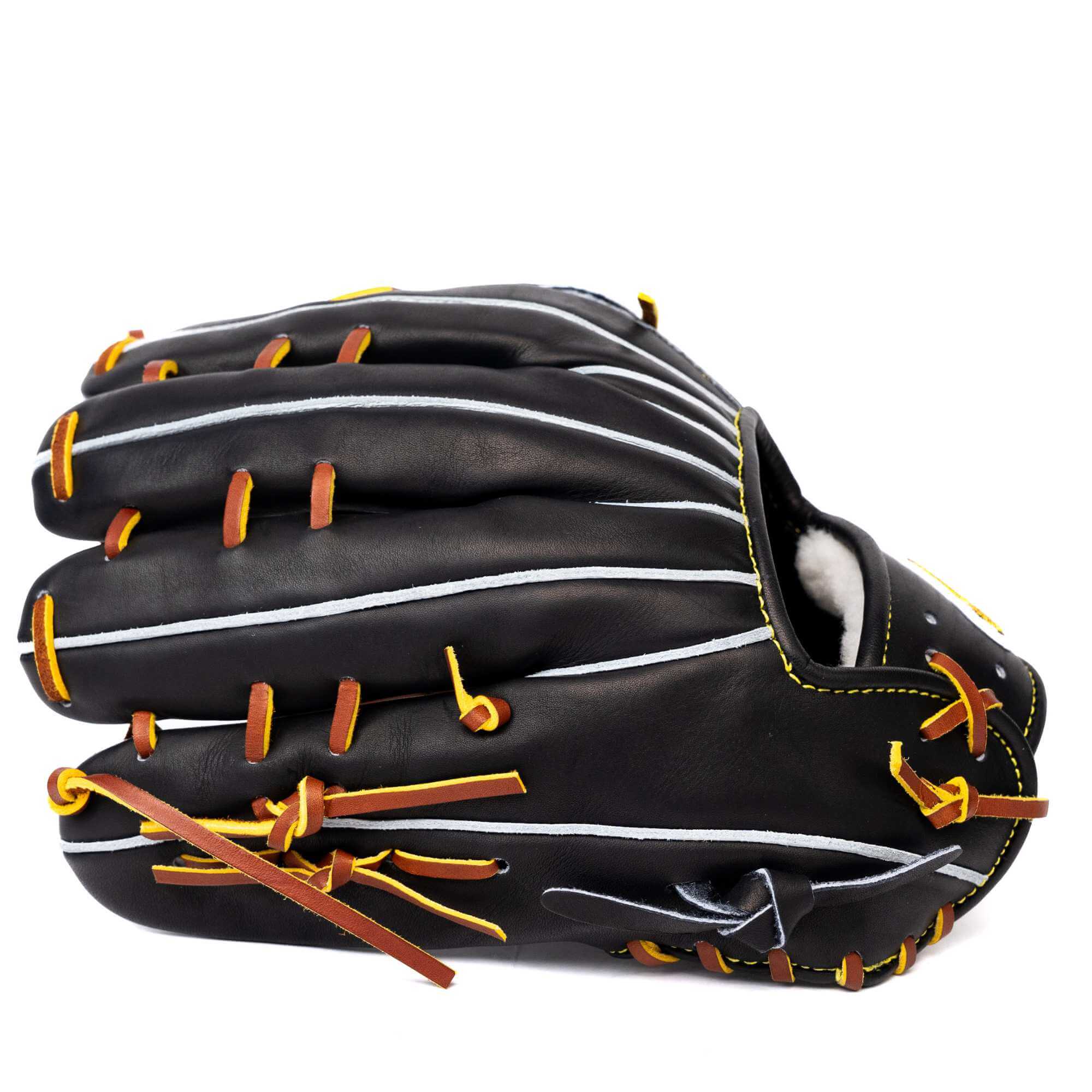 Jax LJ-10S fielding glove in black, showcasing premium craftsmanship for infield and outfield players, 12.25 inches.